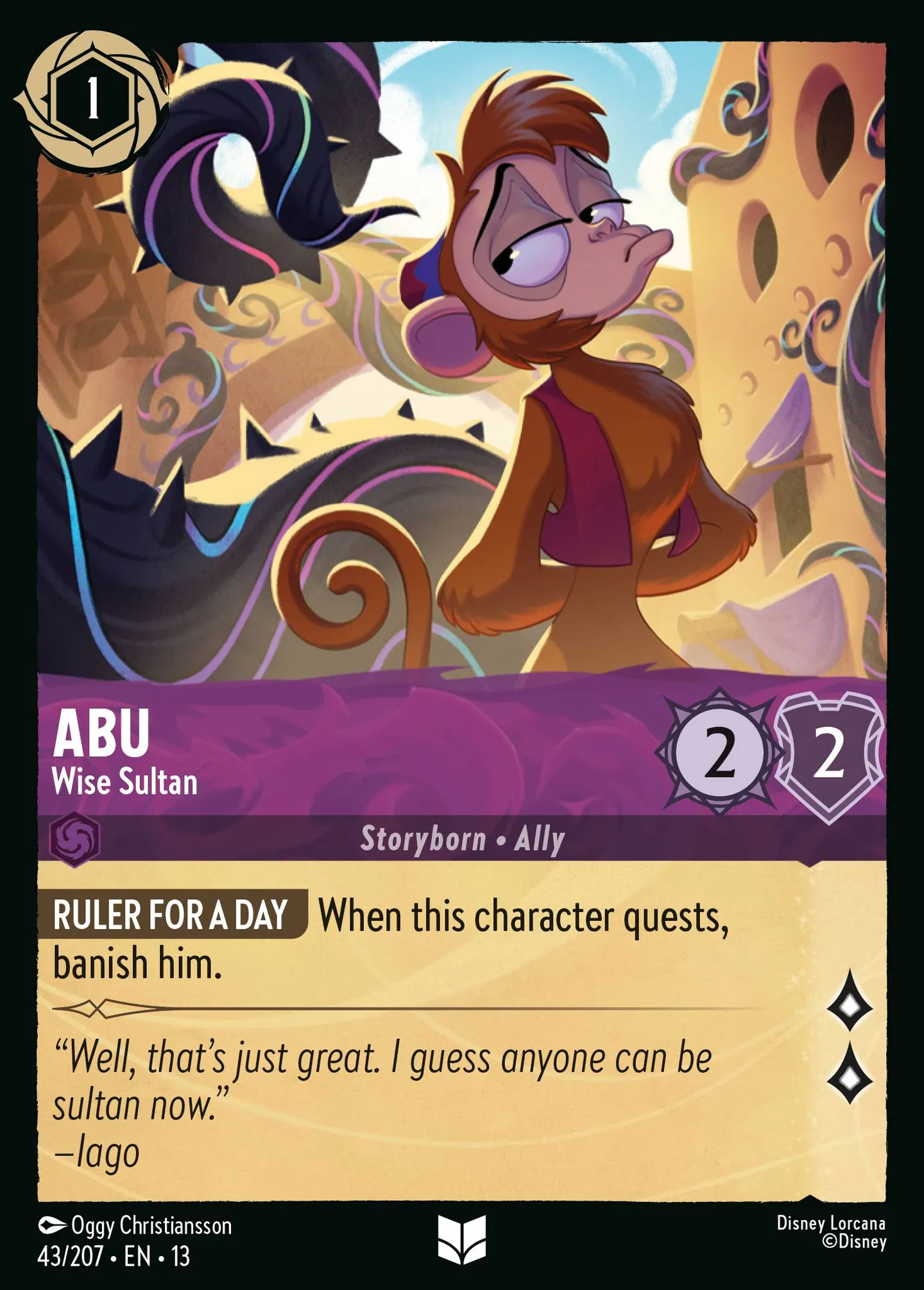 Abu - Wise Sultan — Attack of the Vine! — Lorcana