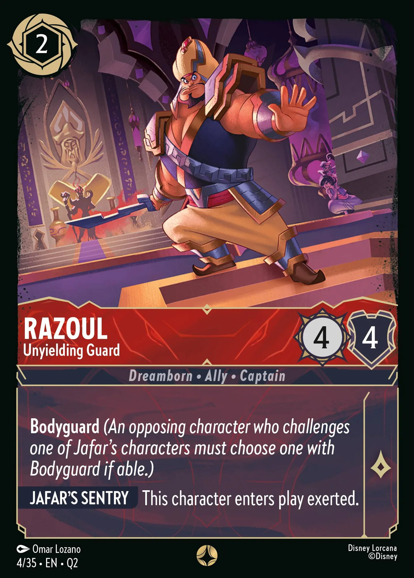 Razoul - Unyielding Guard — Illumineer's Quest: Palace Heist — Lorcana