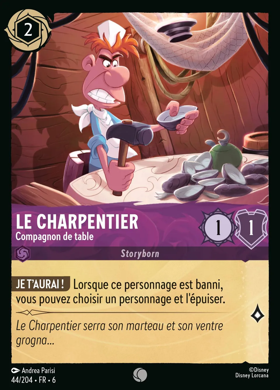 Le Charpentier - Compagnon de table from Azurite Sea - Lorcana