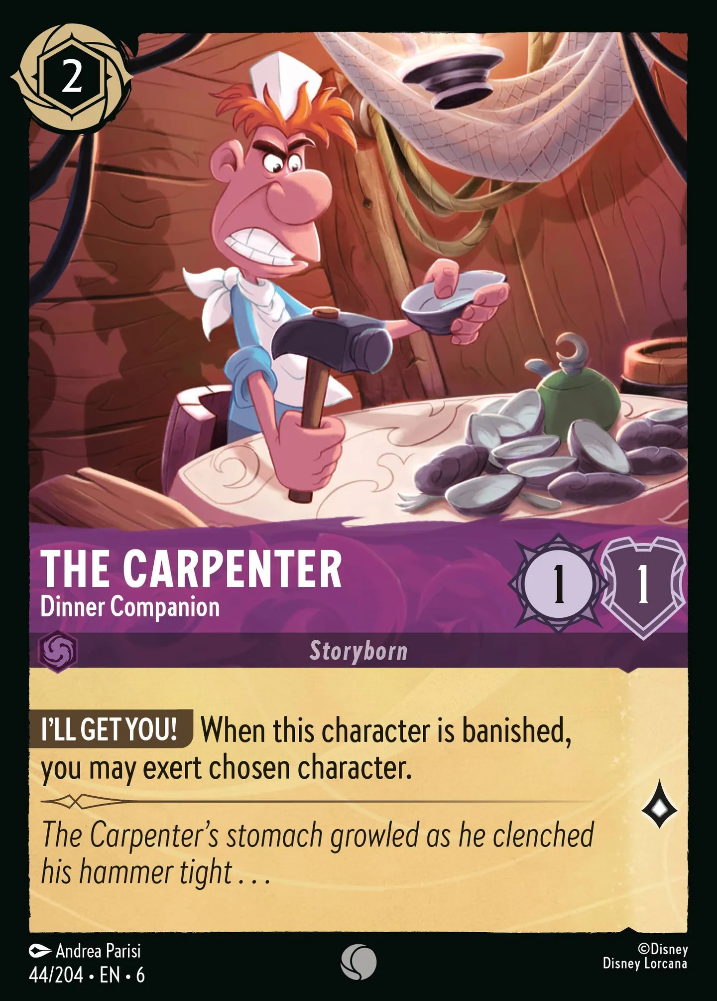 The Carpenter - Dinner Companion — Azurite Sea — Lorcana