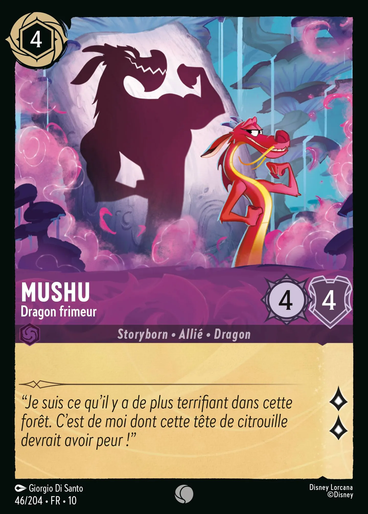 Mushu - Dragon frimeur — Whispers in the Well — Lorcana