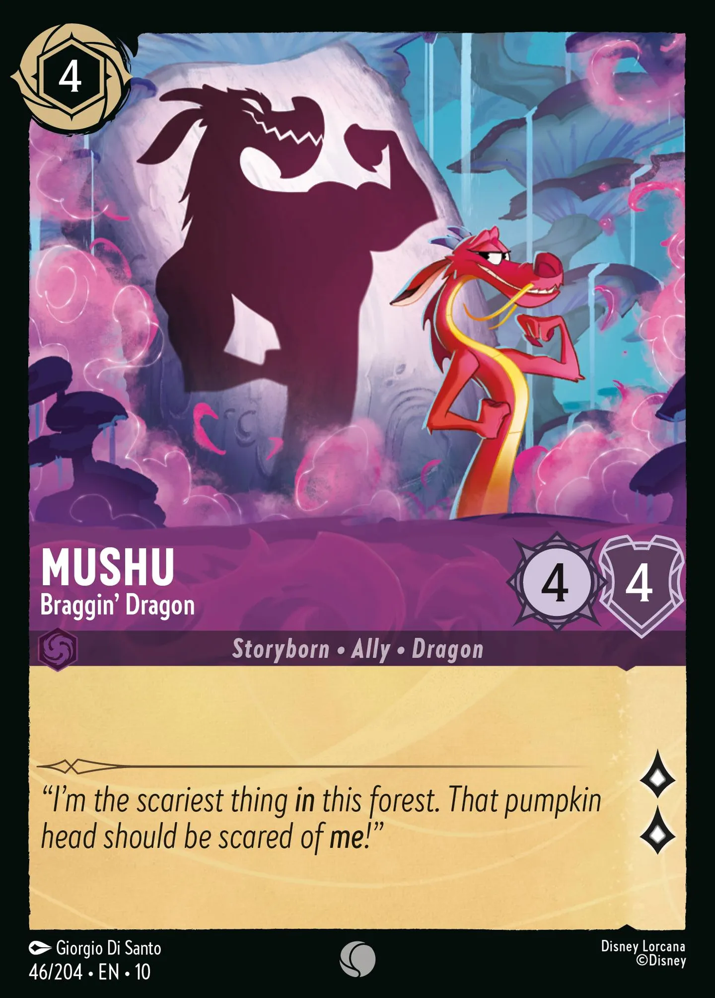 Mushu - Braggin' Dragon — Whispers in the Well — Lorcana