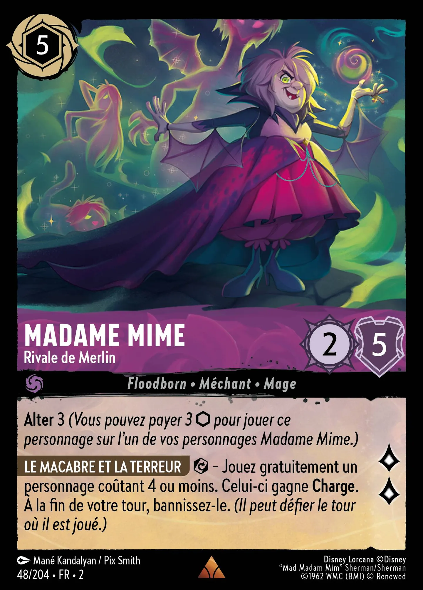 Madame Mime - Rivale de Merlin — Rise of the Floodborn — Lorcana