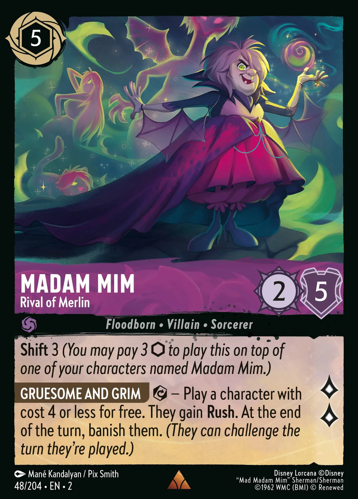 Madame Mime - Rivale de Merlin — Rise of the Floodborn — Lorcana