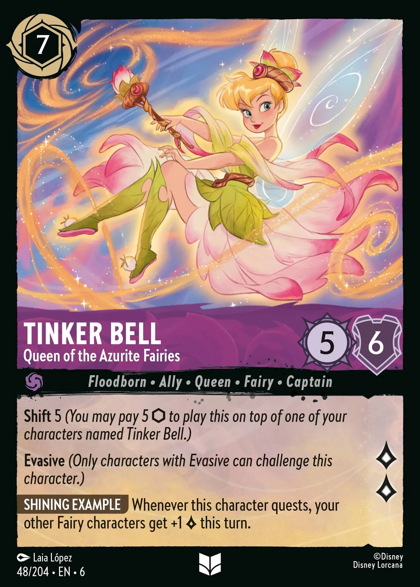 Tinker Bell - Queen of the Azurite Fairies — Azurite Sea — Lorcana