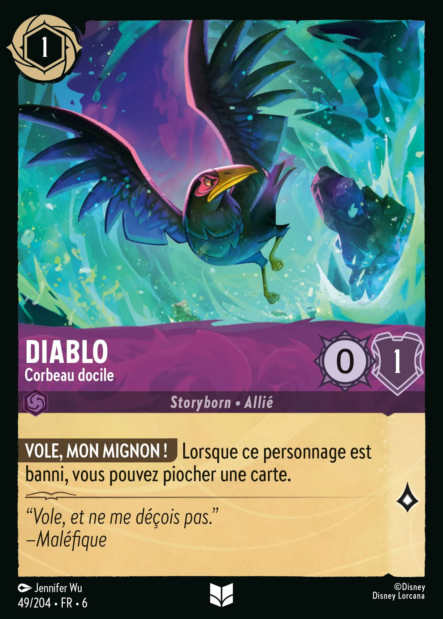 Diablo - Corbeau docile — Azurite Sea — Lorcana