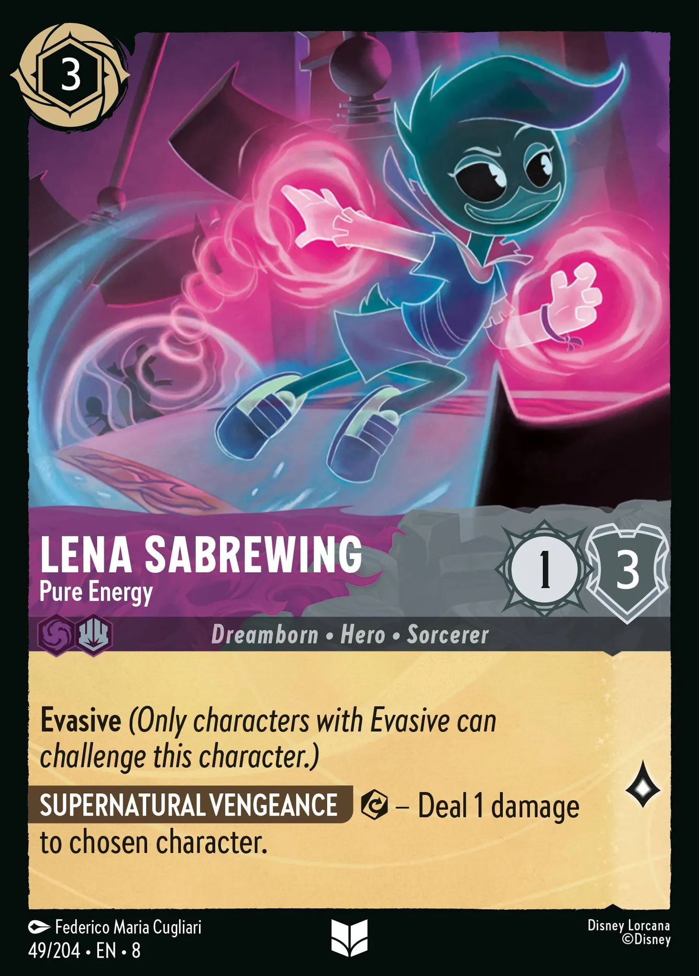 Lena Sabrewing - Pure Energy — The Reign of Jafar — Lorcana