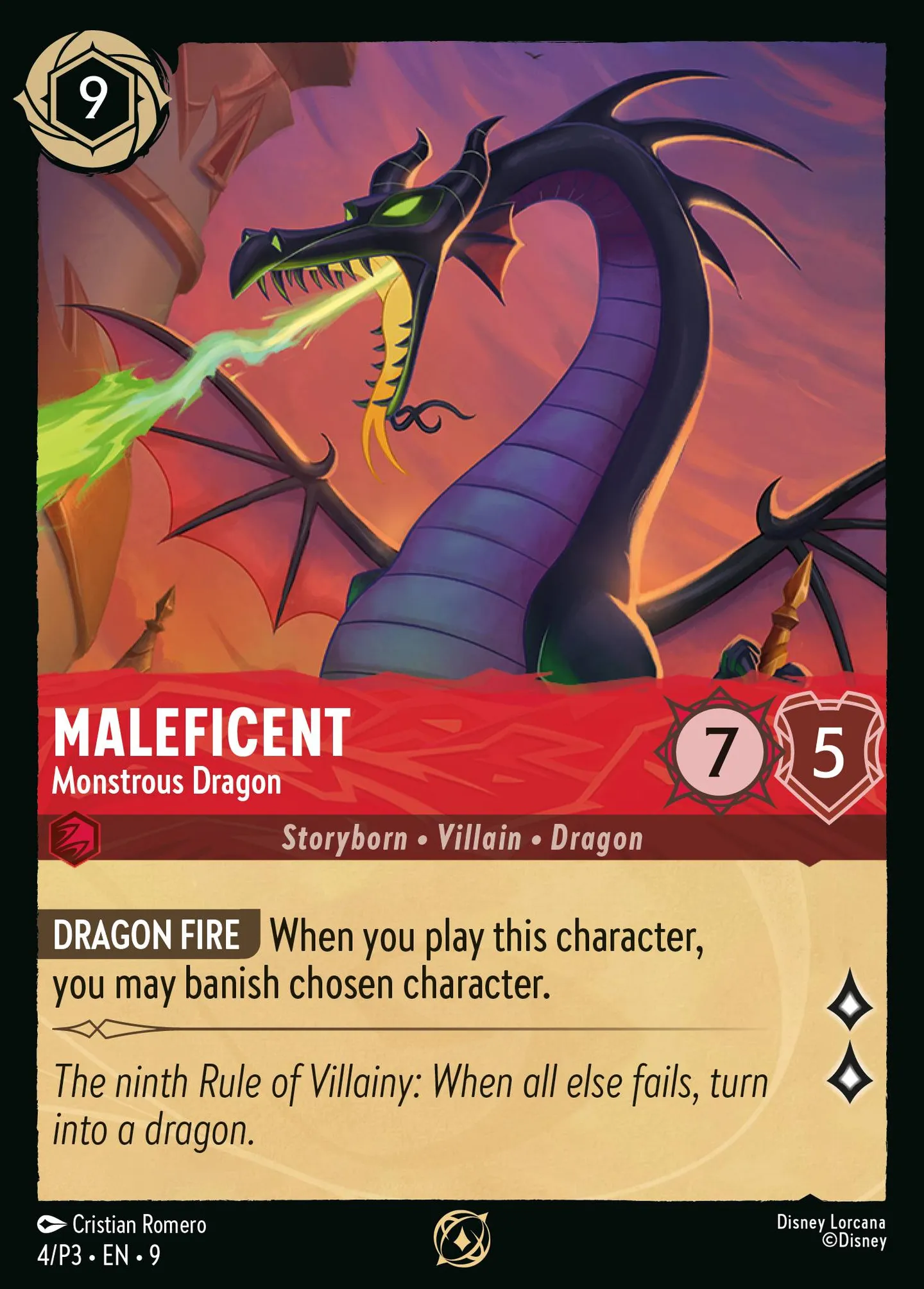 Maleficent - Monstrous Dragon — Promos - Year 3 — Lorcana