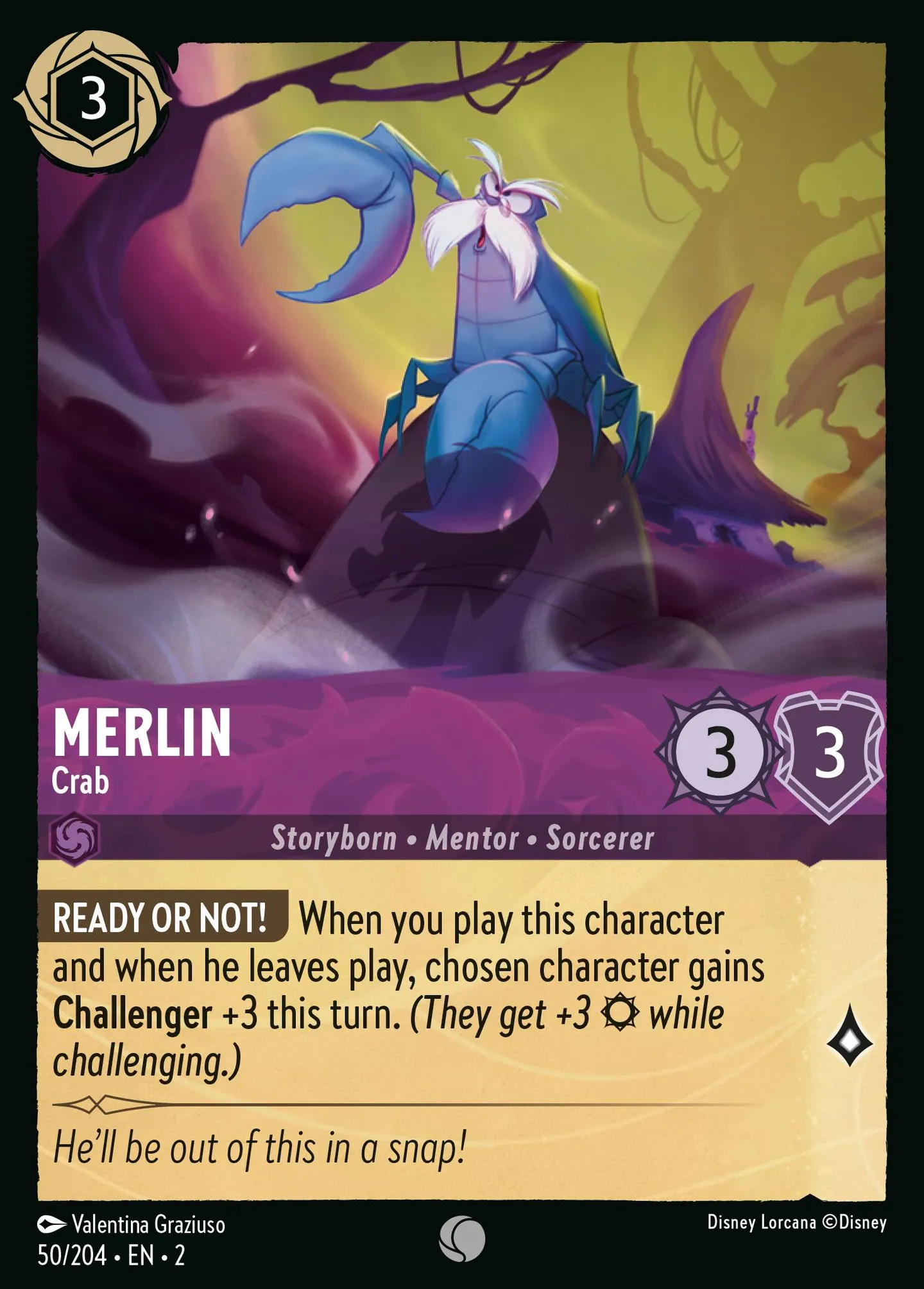 Merlin - Crab — Rise of the Floodborn — Lorcana