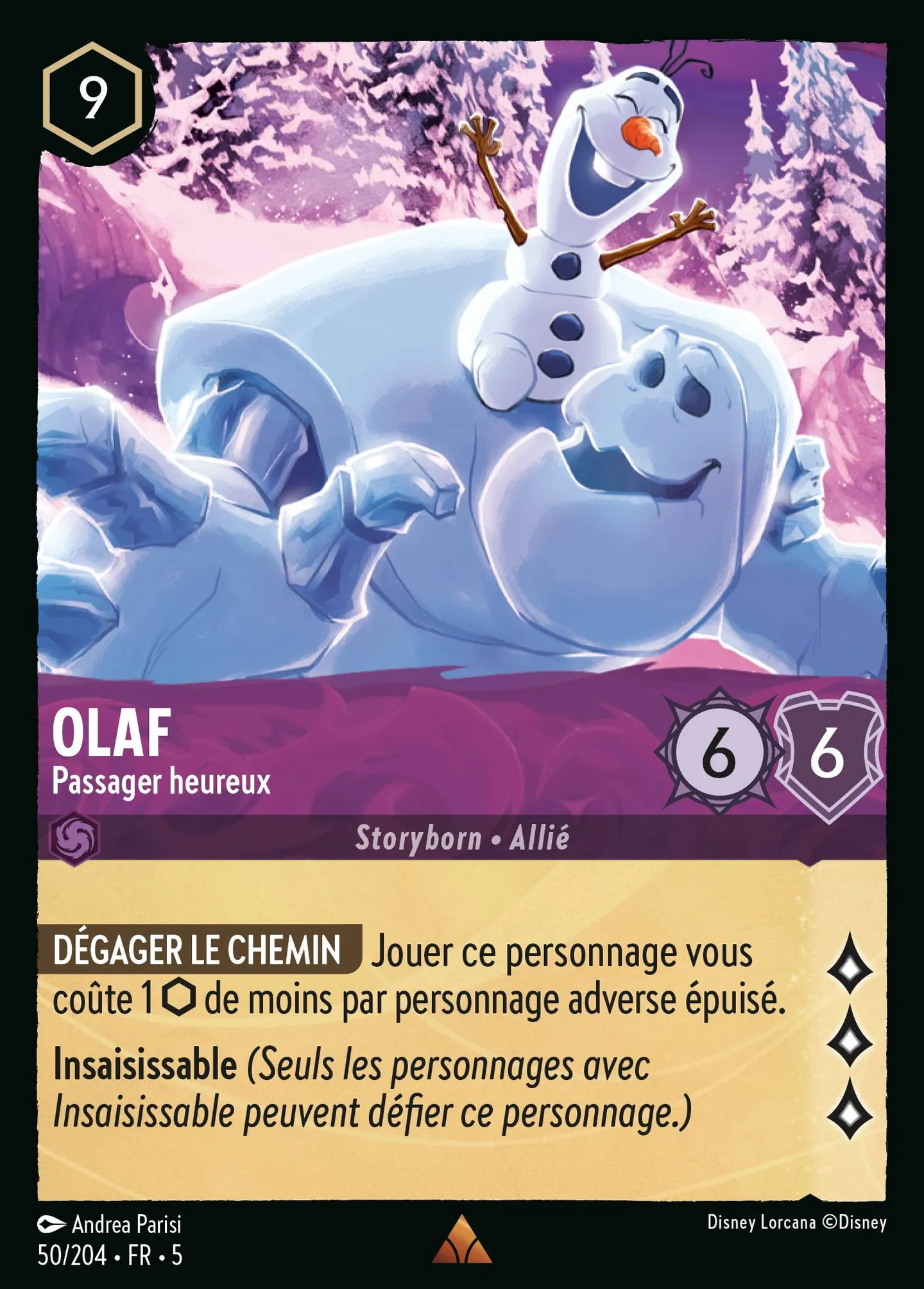 Olaf - Passager heureux — Shimmering Skies — Lorcana