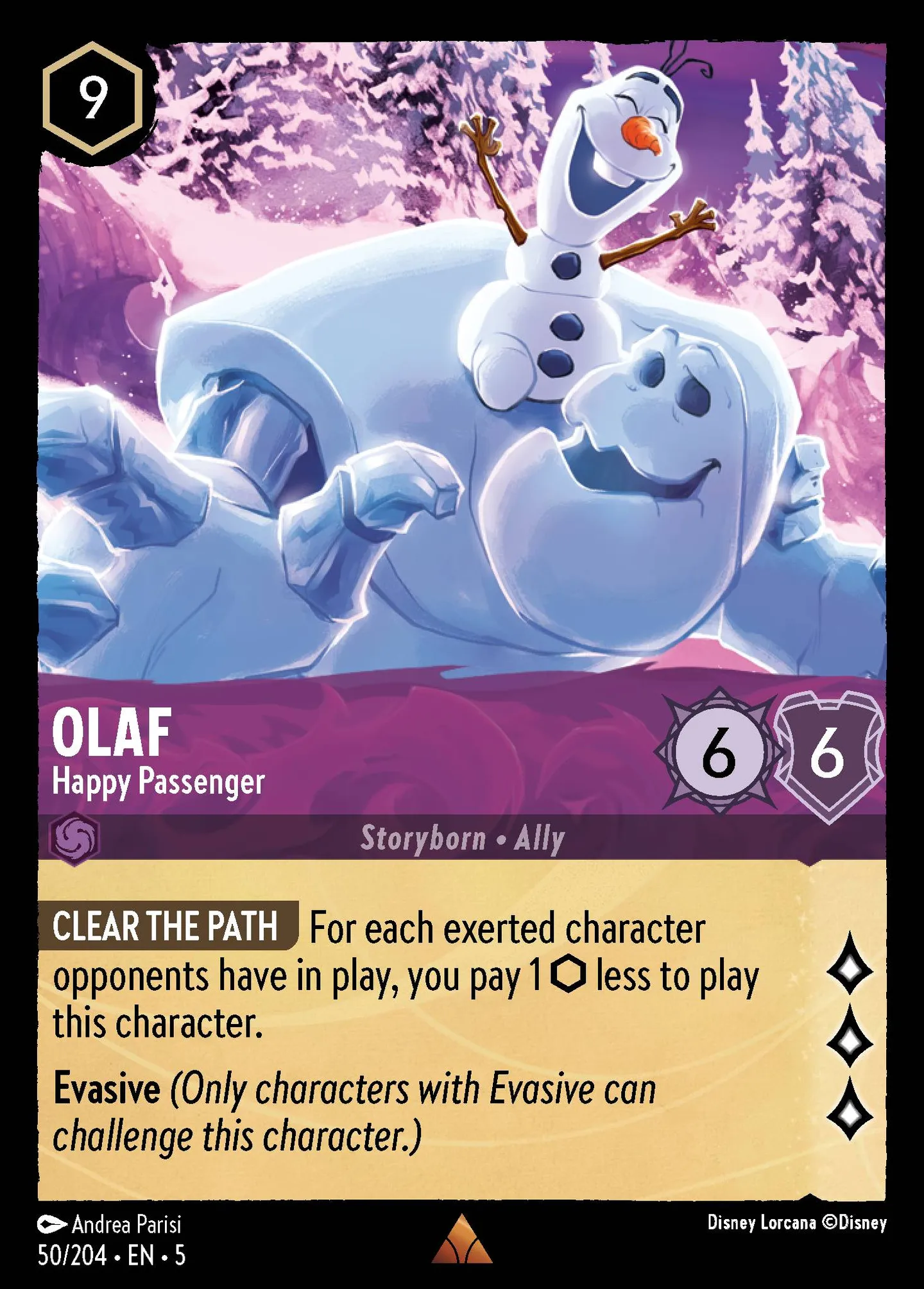 Olaf - Passager heureux — Shimmering Skies — Lorcana