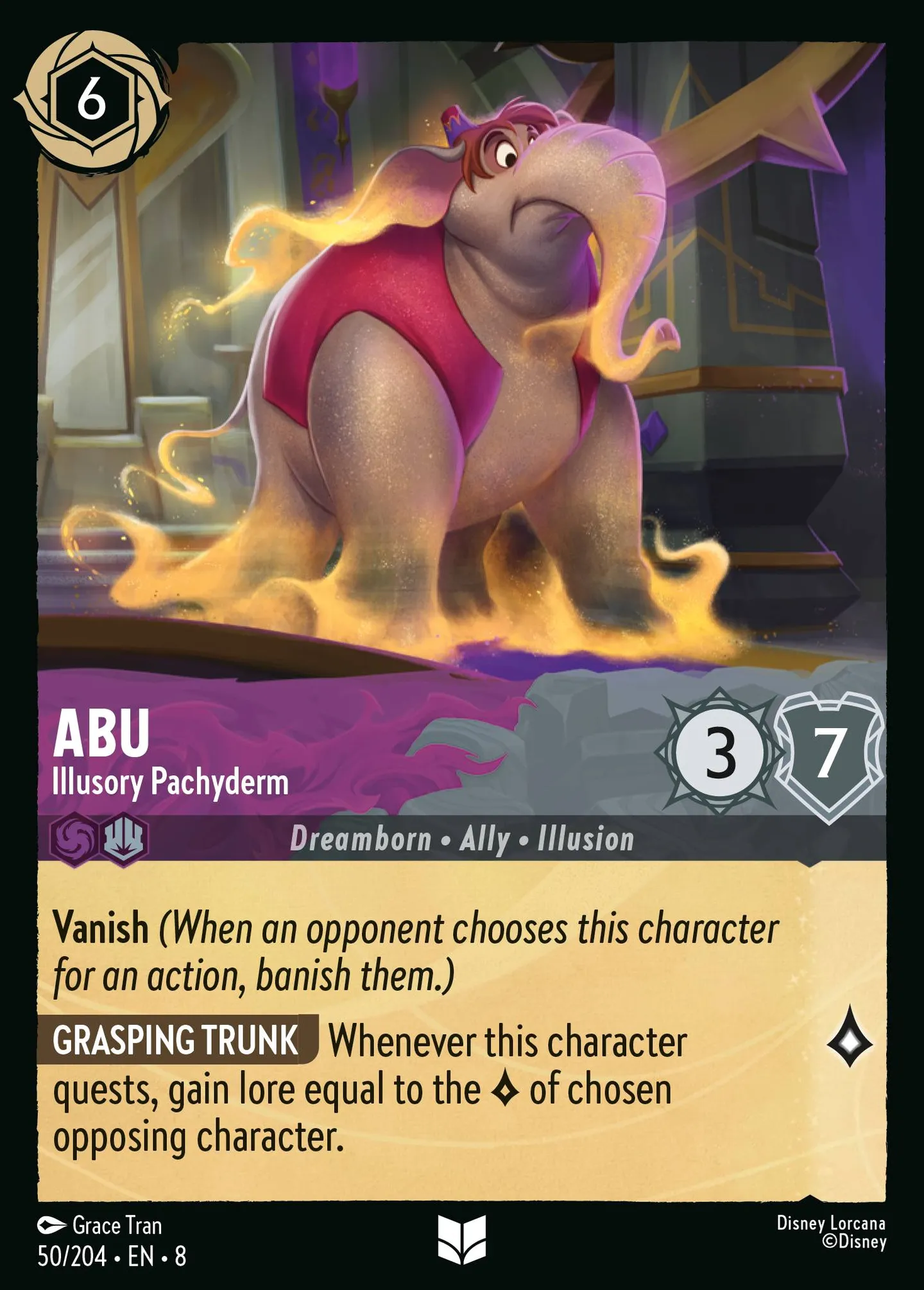 Abu - Illusory Pachyderm — The Reign of Jafar — Lorcana