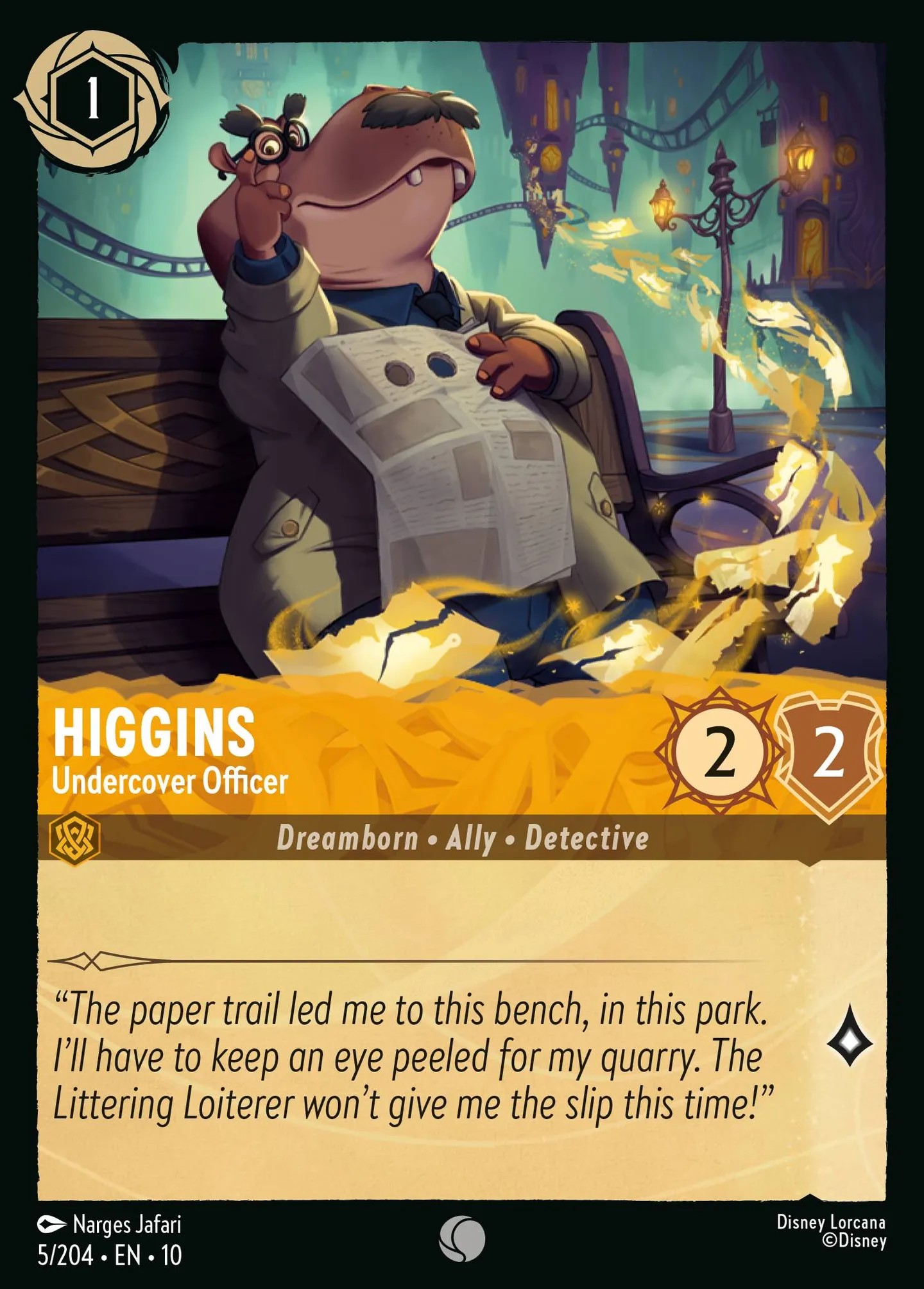 Higgins - Policier sous couverture — Whispers in the Well — Lorcana