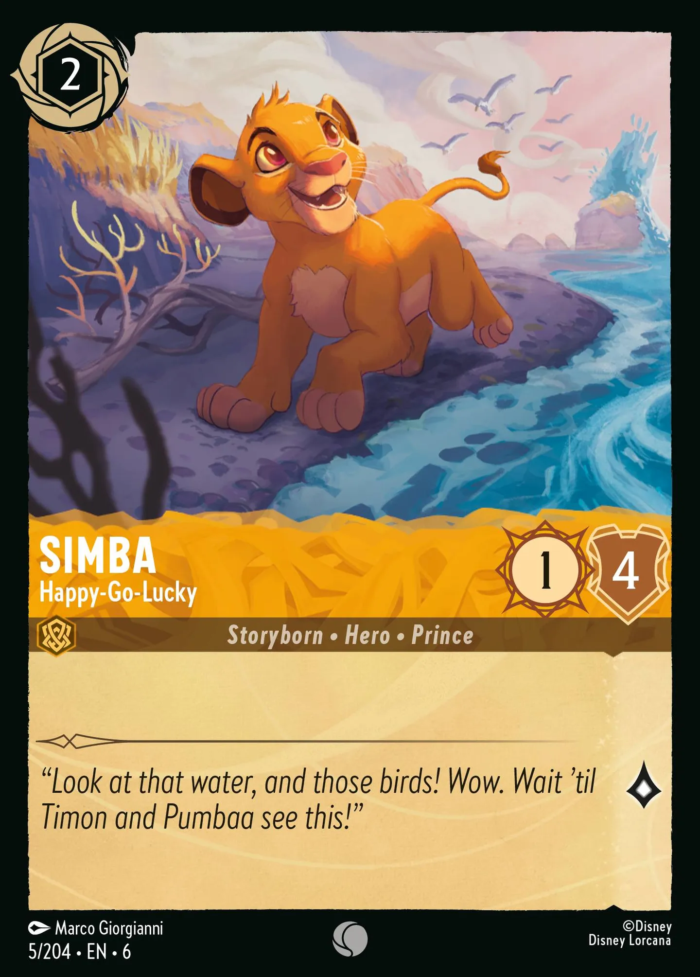 Simba - Insouciant — Azurite Sea — Lorcana