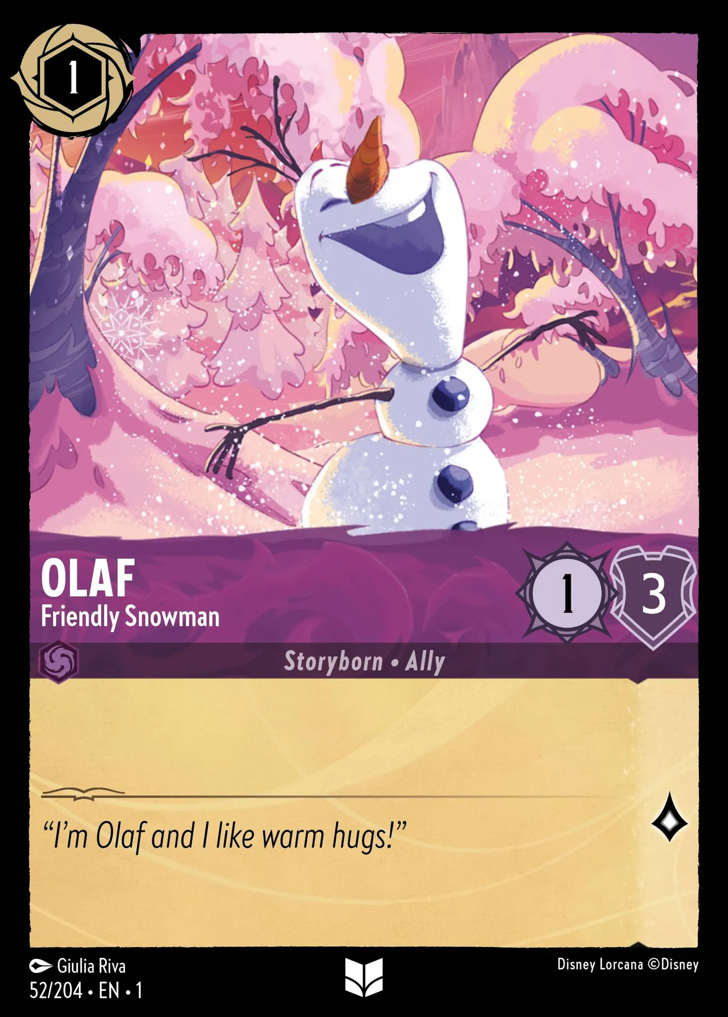 Olaf - Friendly Snowman — The First Chapter — Lorcana