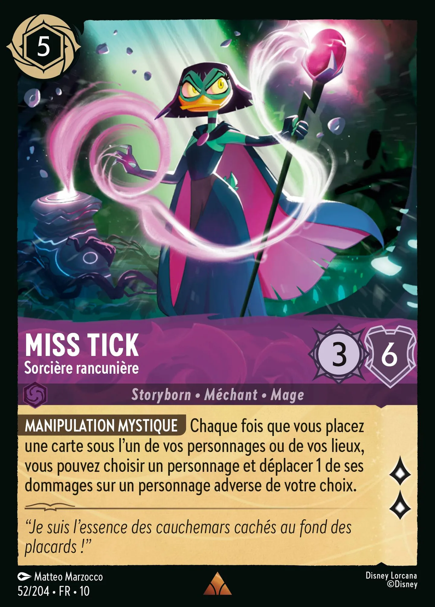 Miss Tick - Sorcière rancunière — Whispers in the Well — Lorcana