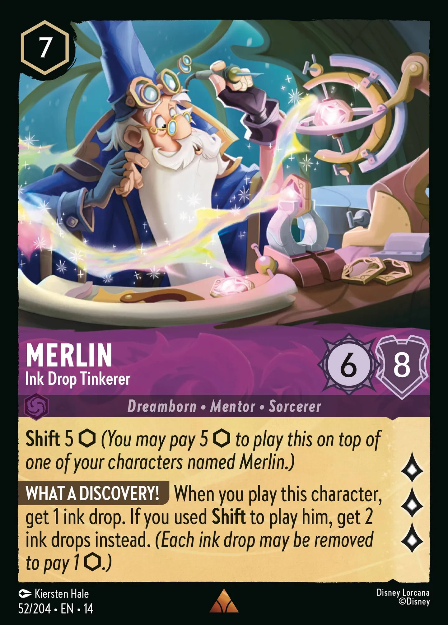 Merlin - Ink Drop Tinkerer — Hyperia City — Lorcana