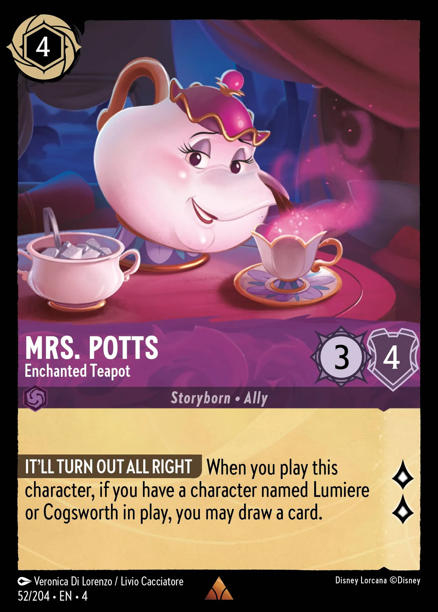 Mrs. Potts - Enchanted Teapot — Ursula's Return — Lorcana