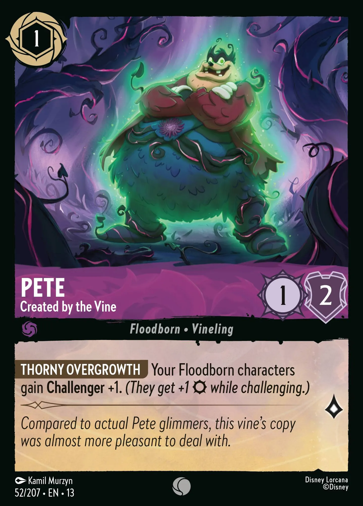 Pete - Created by the Vine — Attack of the Vine! — Lorcana