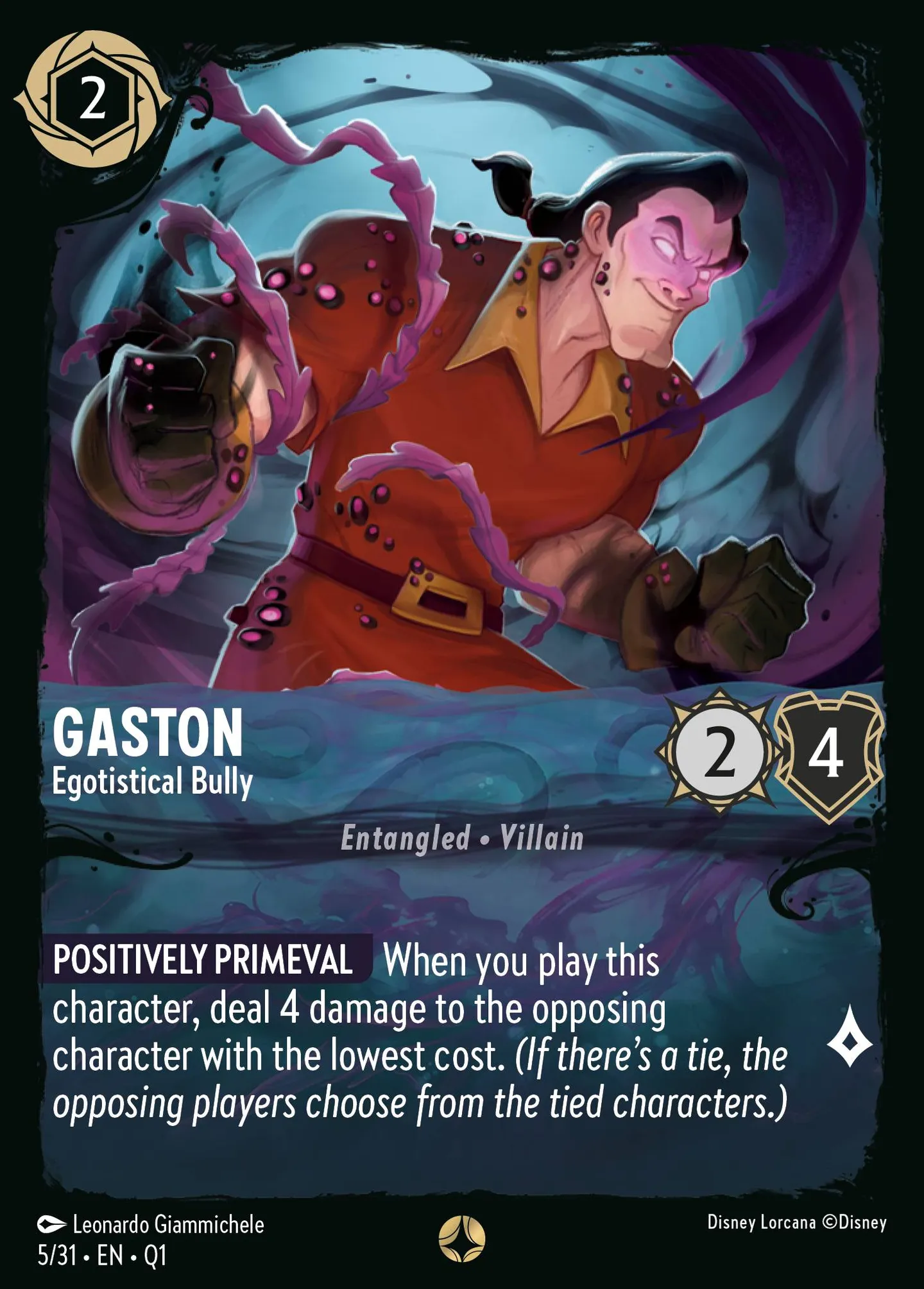 Gaston - Egotistical Bully — Illumineer's Quest: Deep Trouble — Lorcana