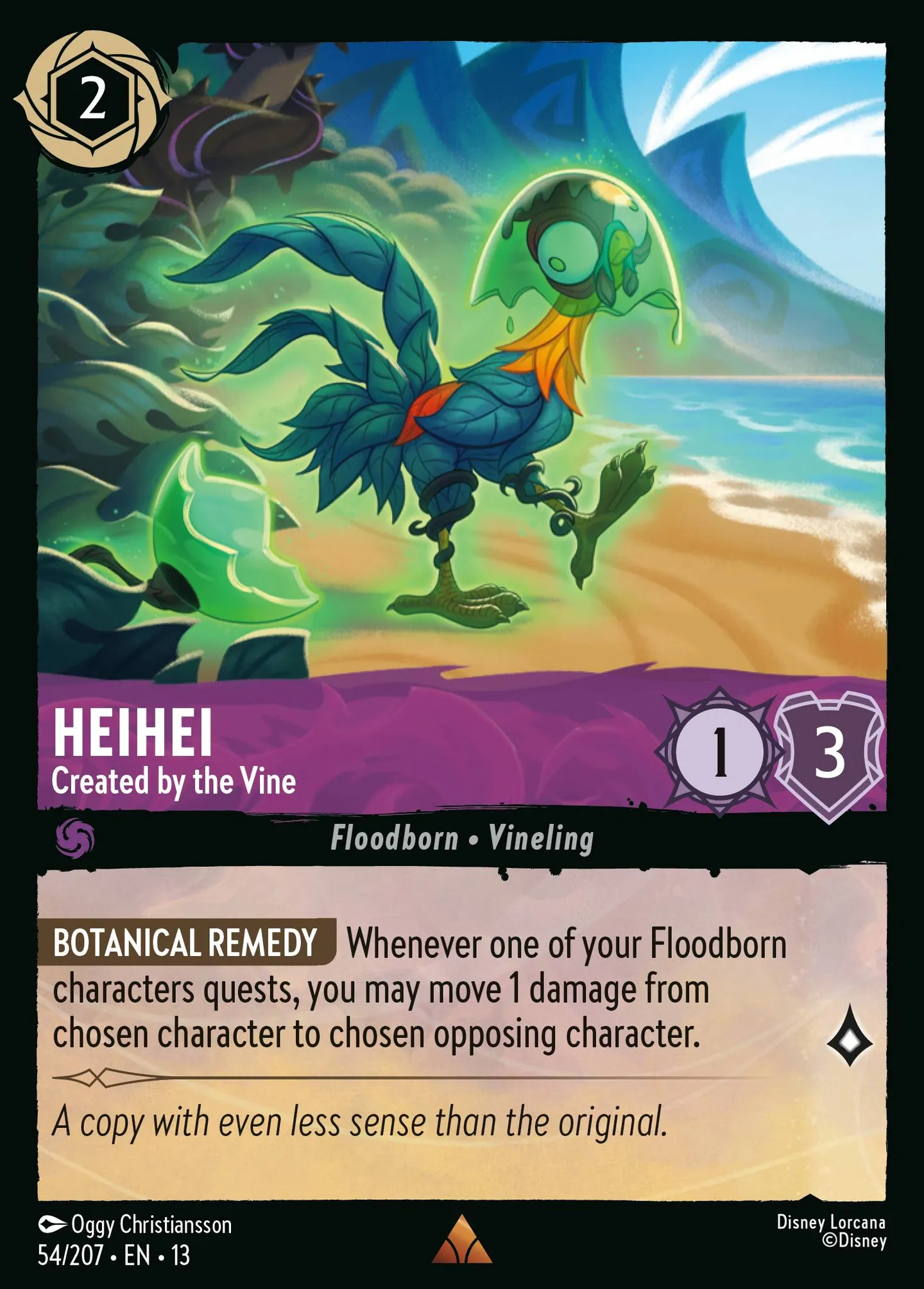 Heihei - Créé par la Plante — Attack of the Vine! — Lorcana