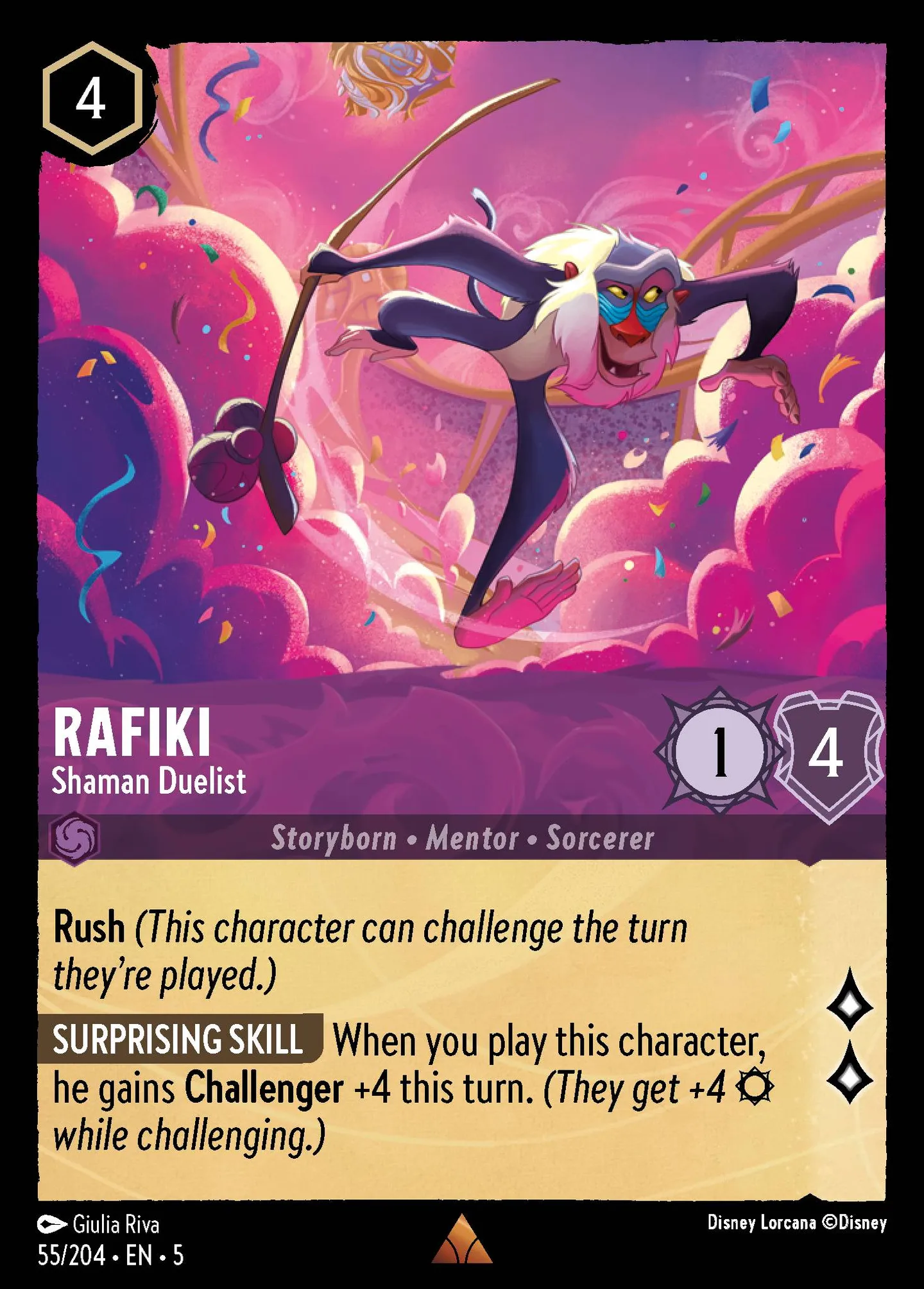 Rafiki - Chamane duelliste — Shimmering Skies — Lorcana