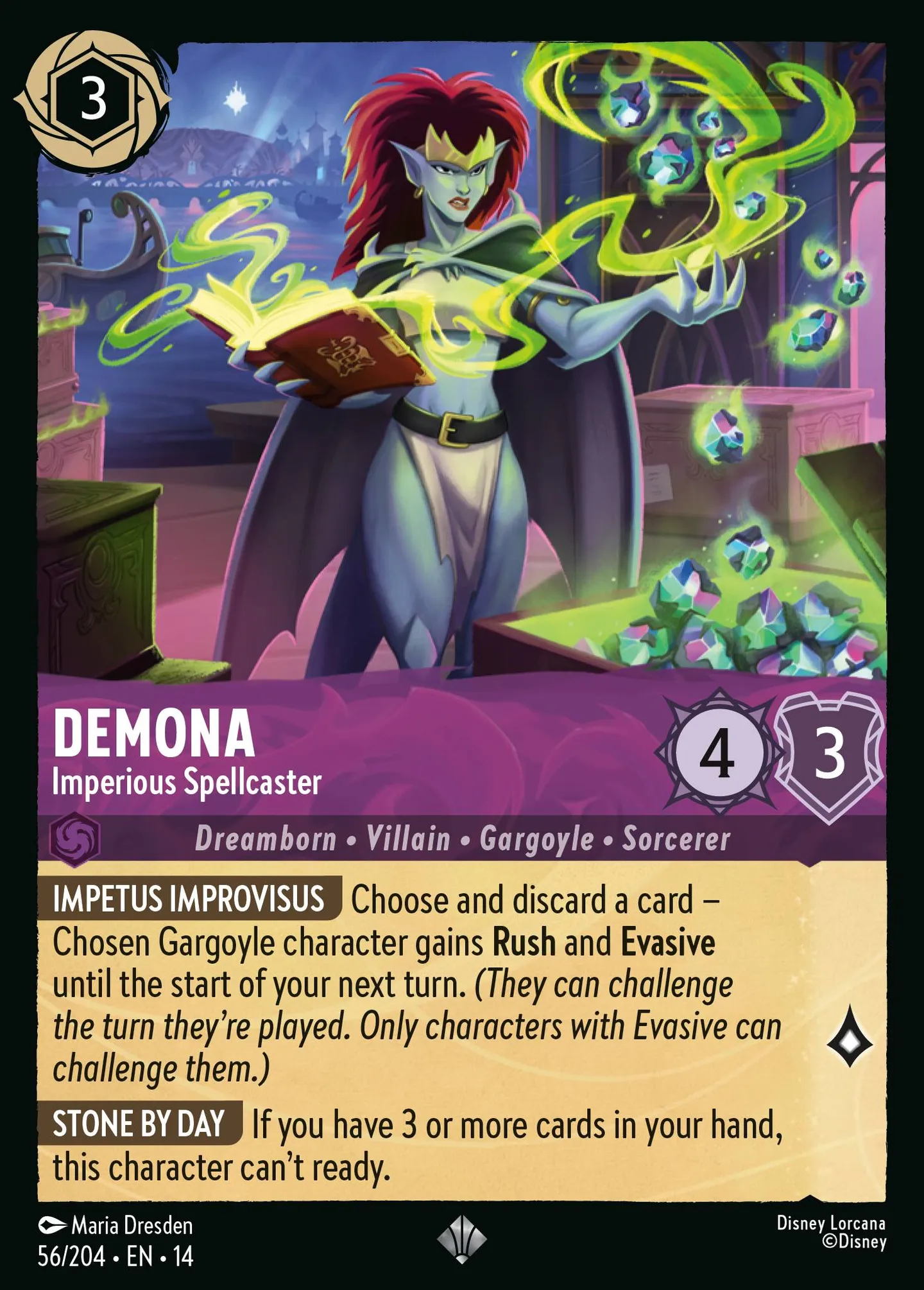 Demona - Imperious Spellcaster — Hyperia City — Lorcana