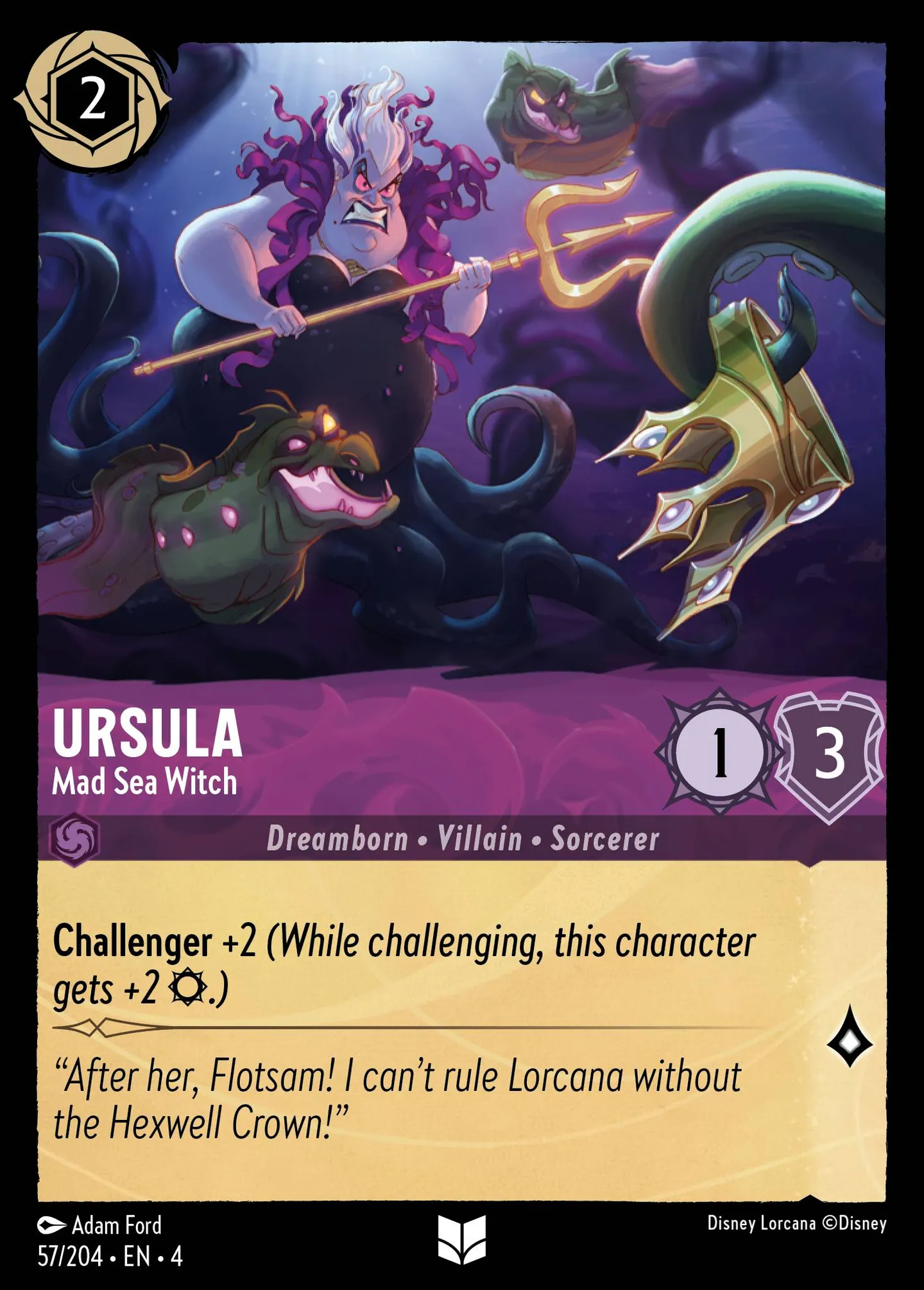 Ursula - Mad Sea Witch — Ursula's Return — Lorcana