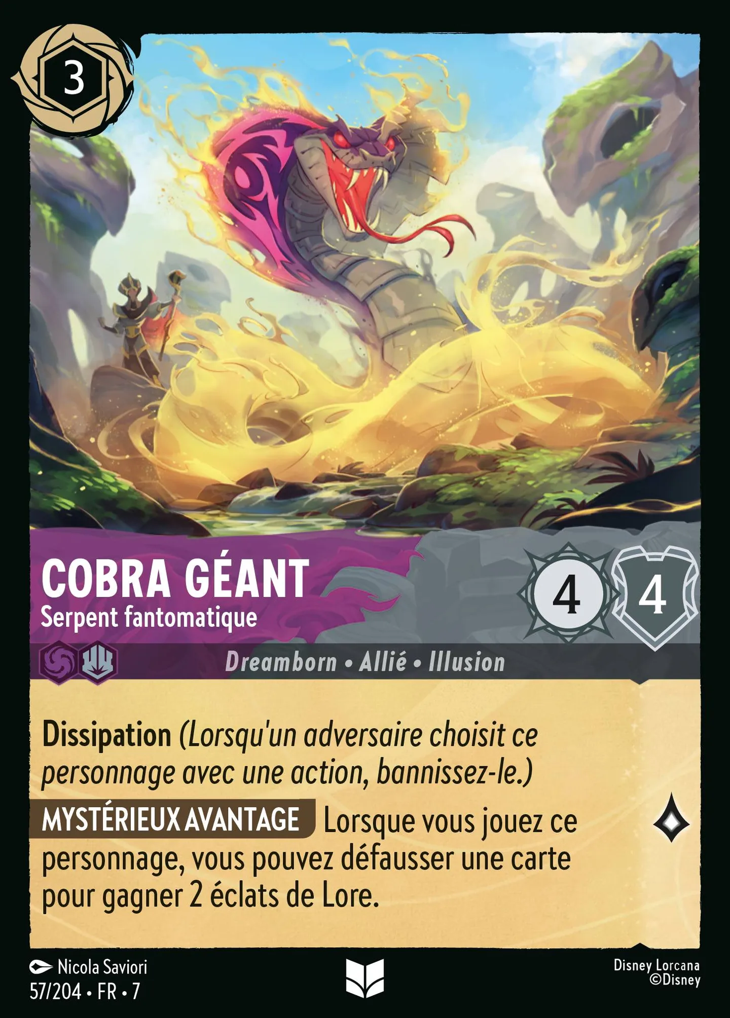 Cobra géant - Serpent fantomatique — Archazia's Island — Lorcana