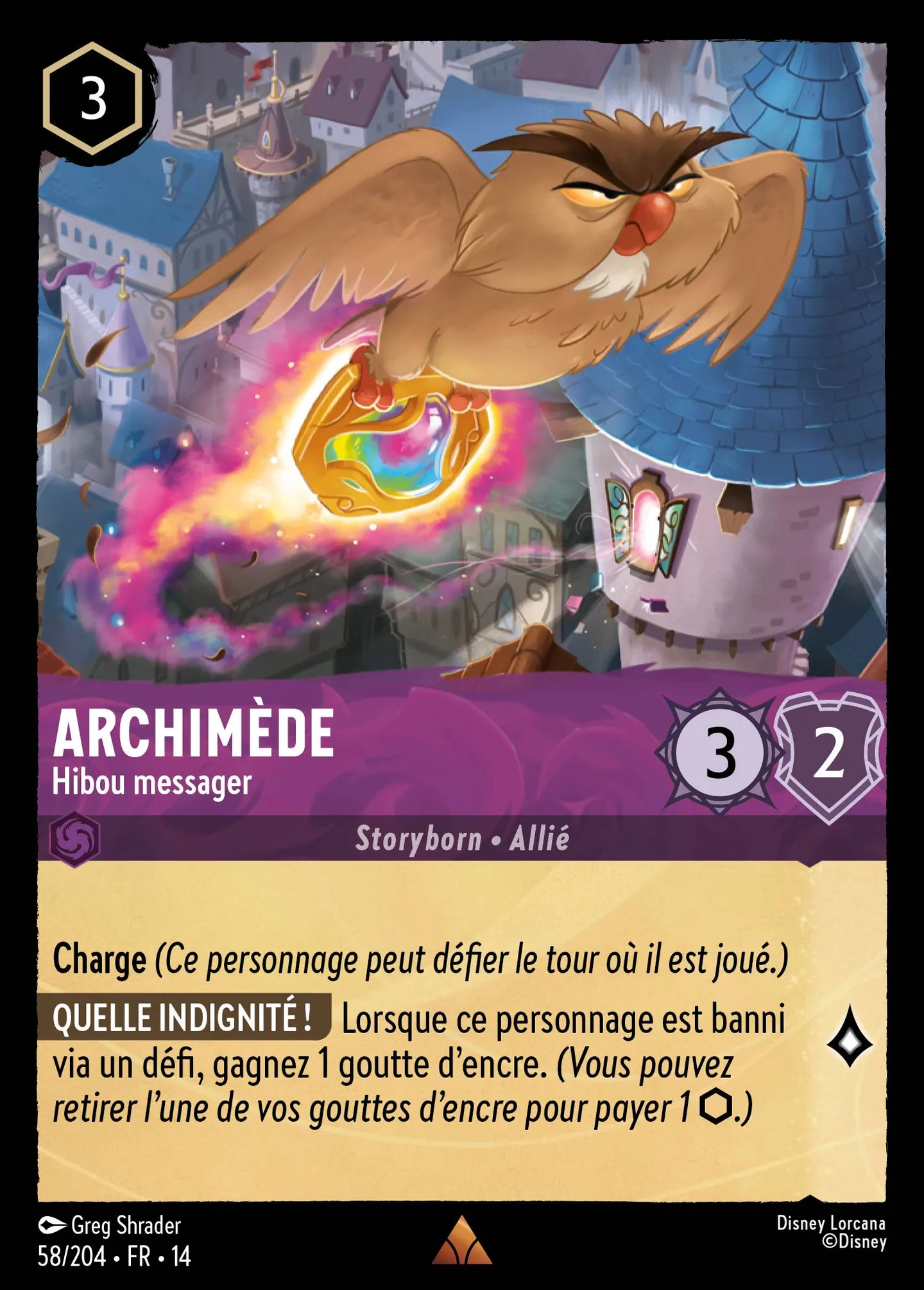 Archimède - Hibou messager — Hyperia City — Lorcana