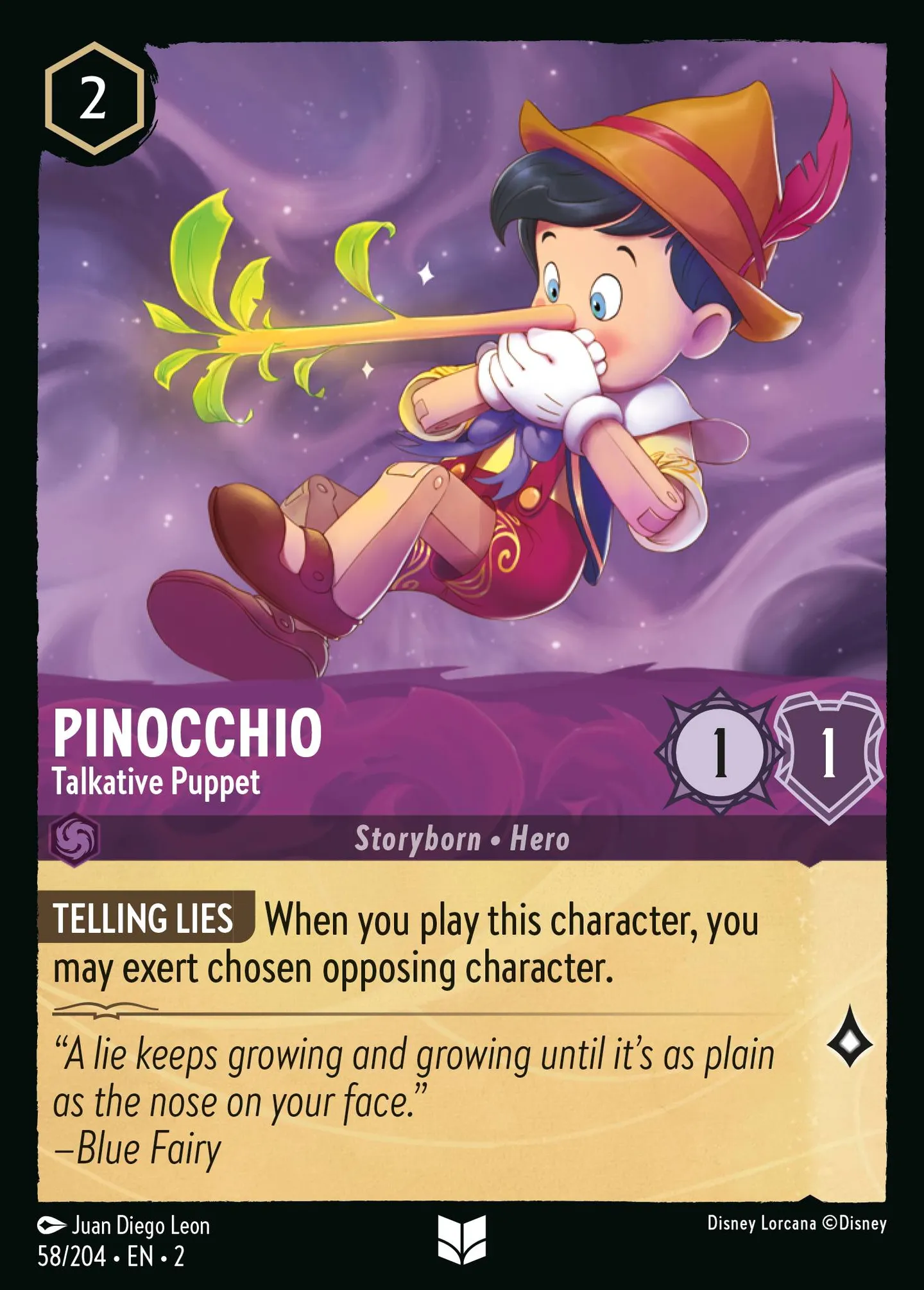 Pinocchio - Talkative Puppet — Rise of the Floodborn — Lorcana