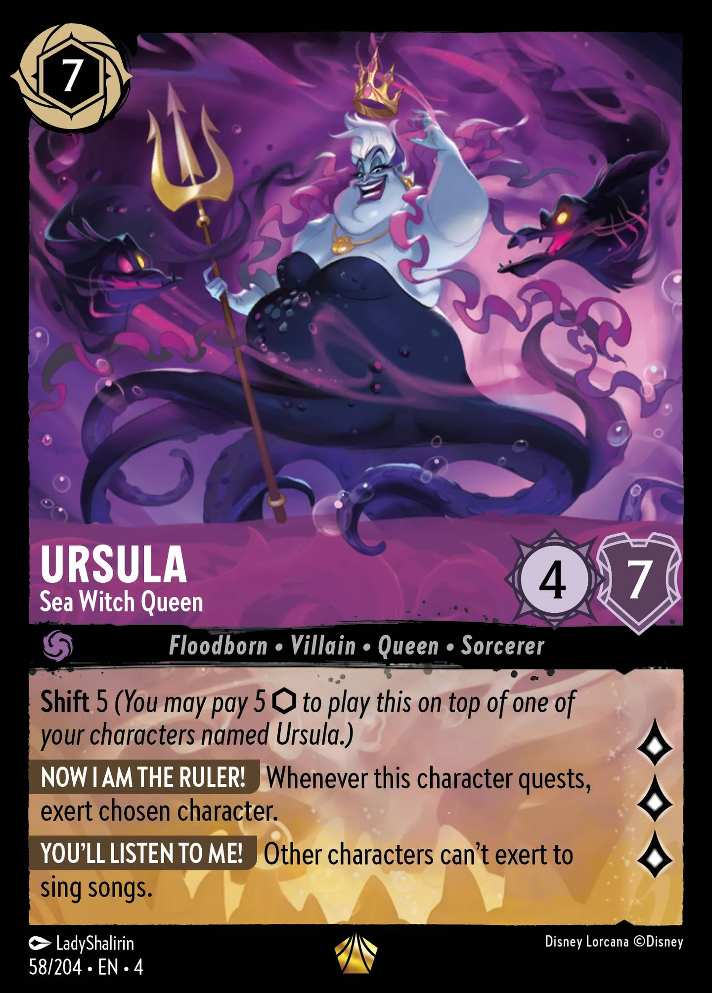 Ursula - Sea Witch Queen — Ursula's Return — Lorcana