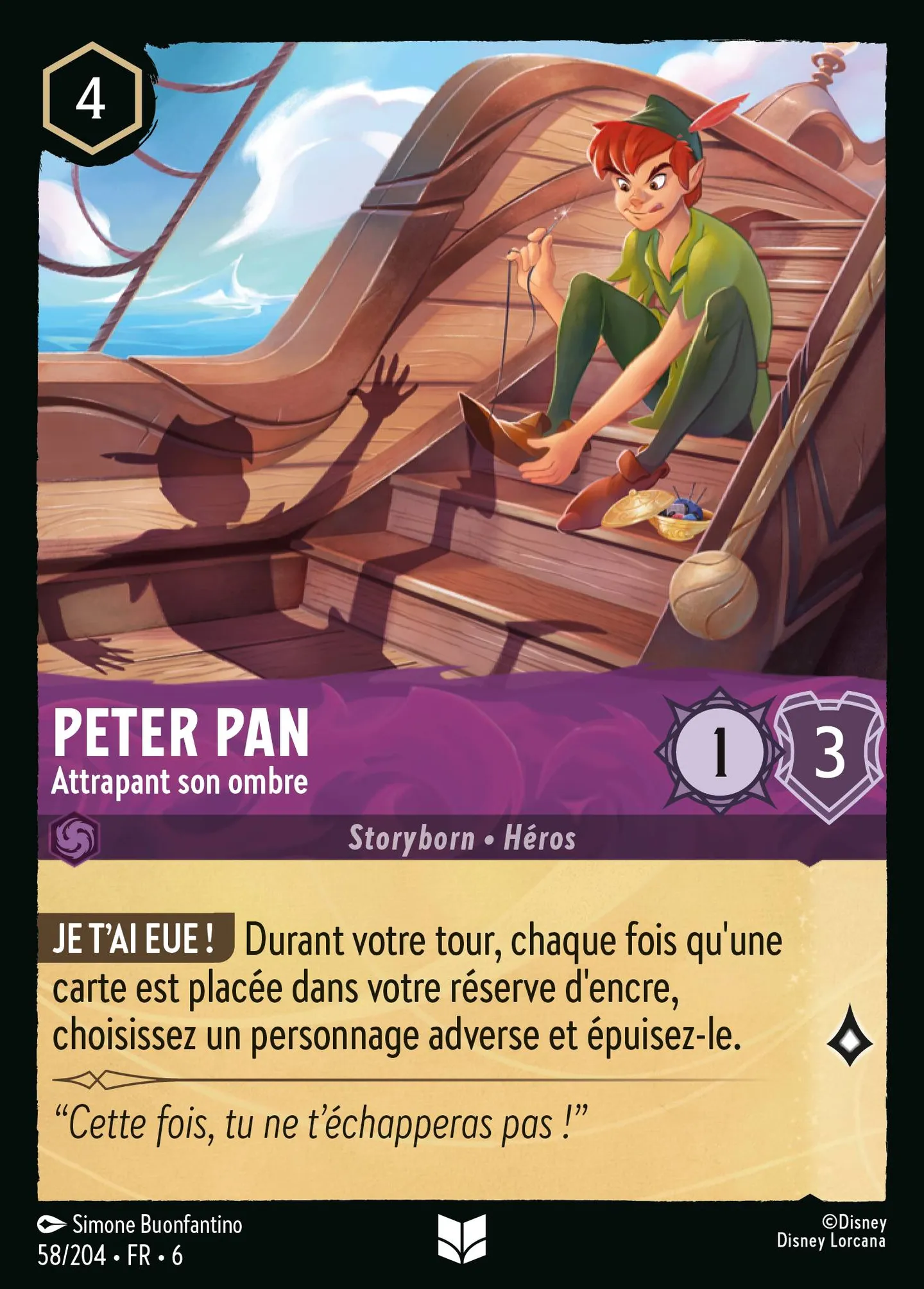 Peter Pan - Attrapant son ombre — Azurite Sea — Lorcana