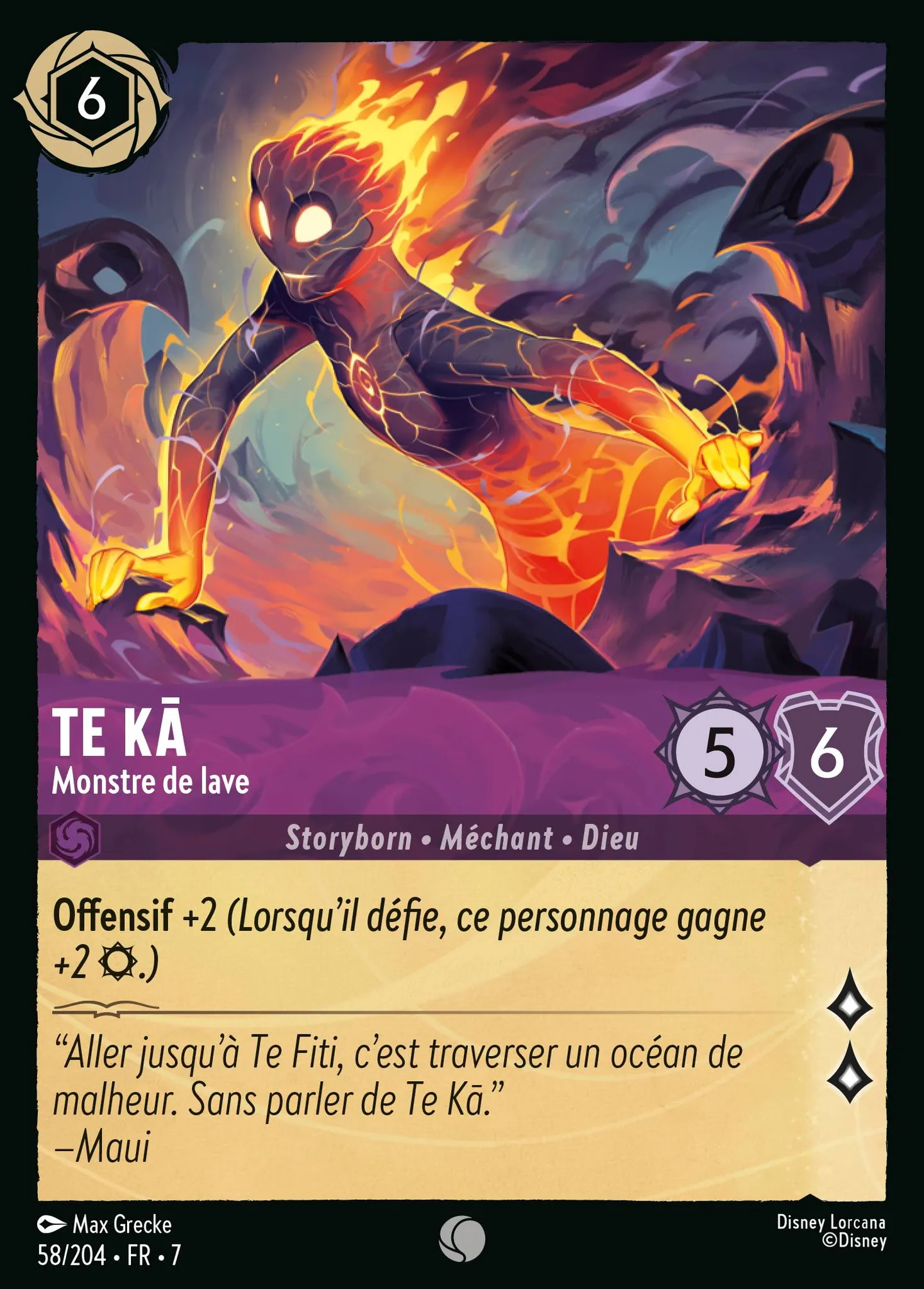 Te Kā - Monstre de lave — Archazia's Island — Lorcana
