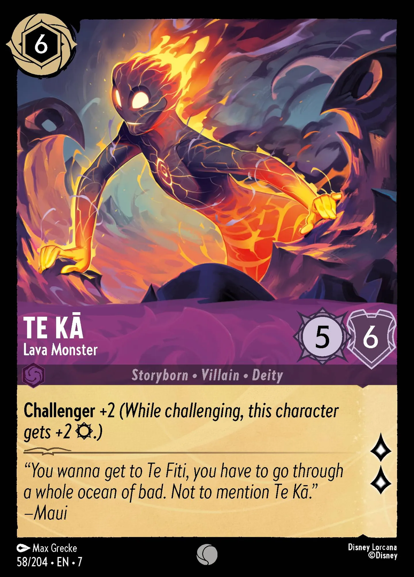 Te Kā - Lava Monster — Archazia's Island — Lorcana