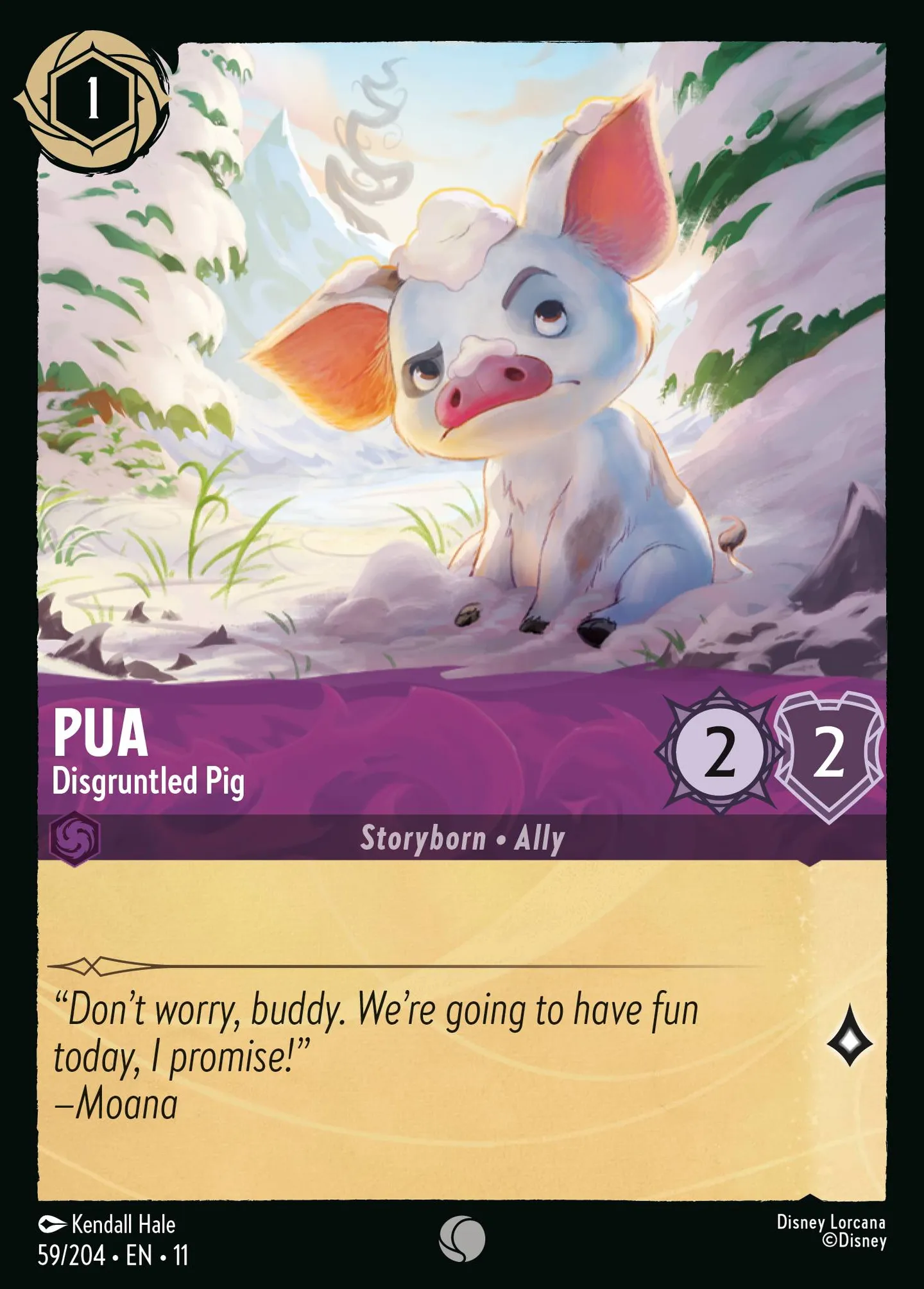 Pua - Disgruntled Pig — Winterspell — Lorcana