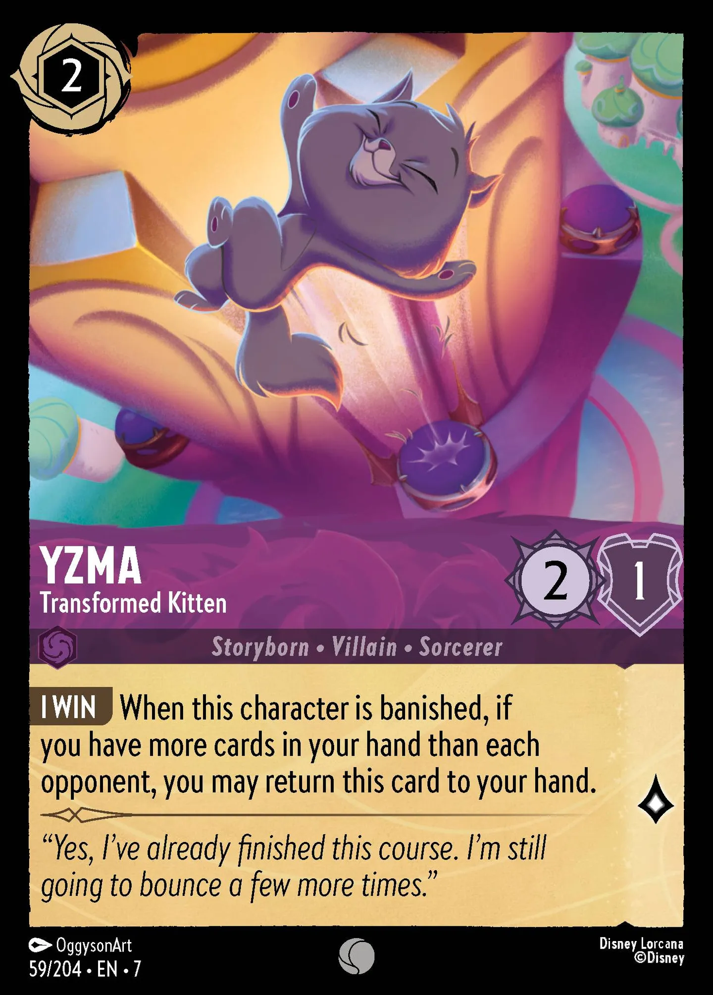 Yzma - Transformed Kitten — Archazia's Island — Lorcana