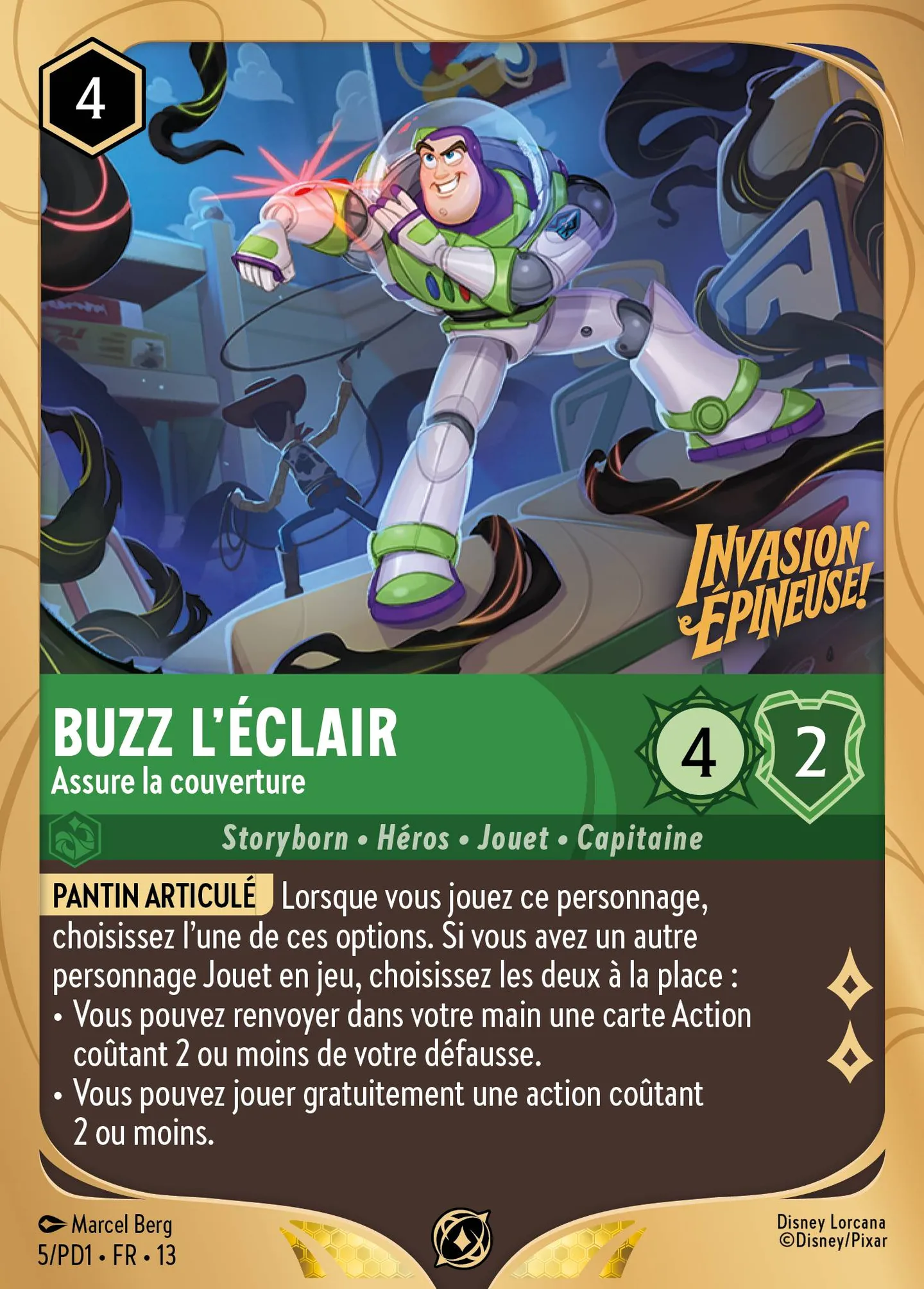 Buzz l'Éclair - Assure la couverture — Prerelease Promos — Lorcana