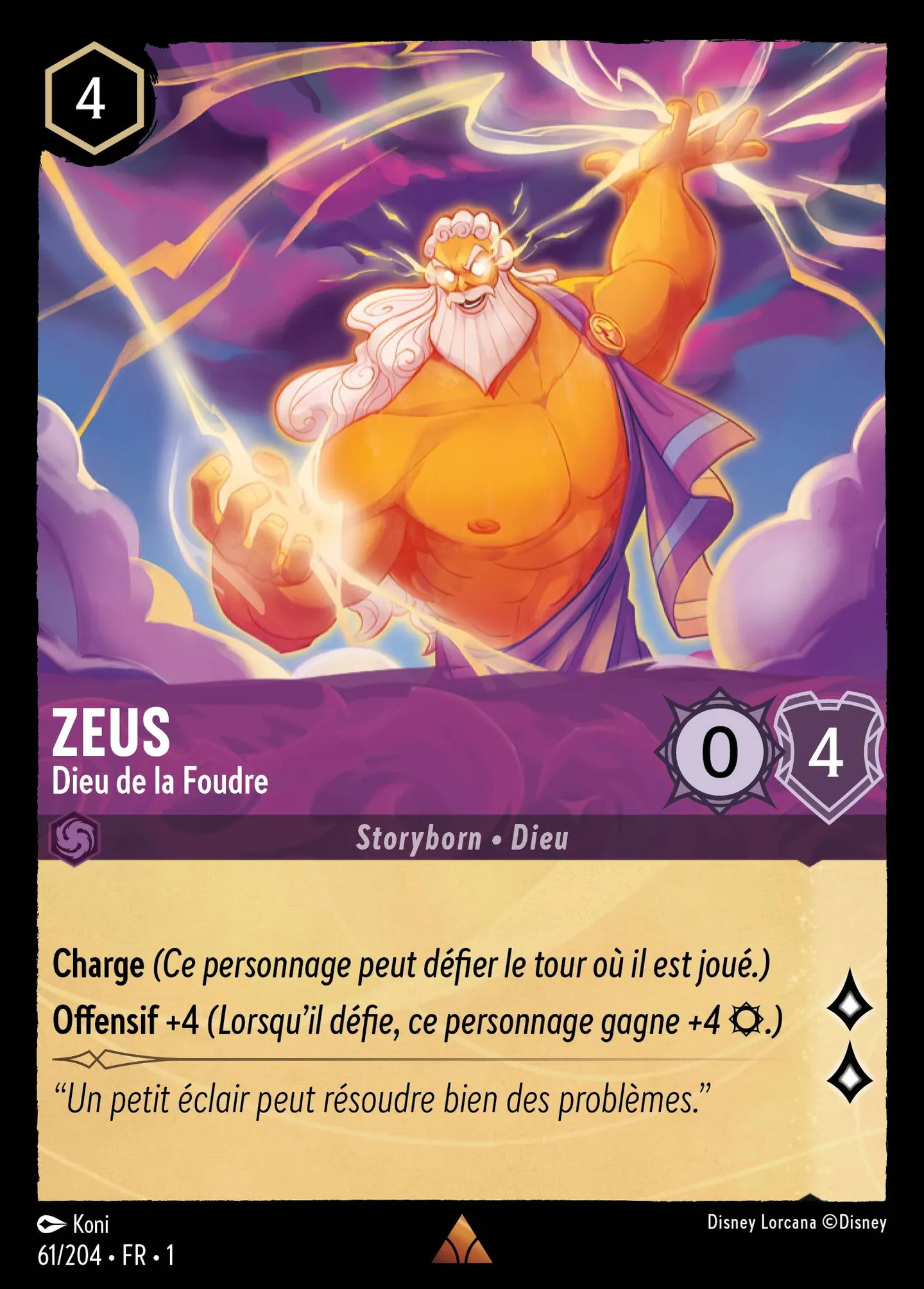 Zeus - Dieu de la Foudre — The First Chapter — Lorcana