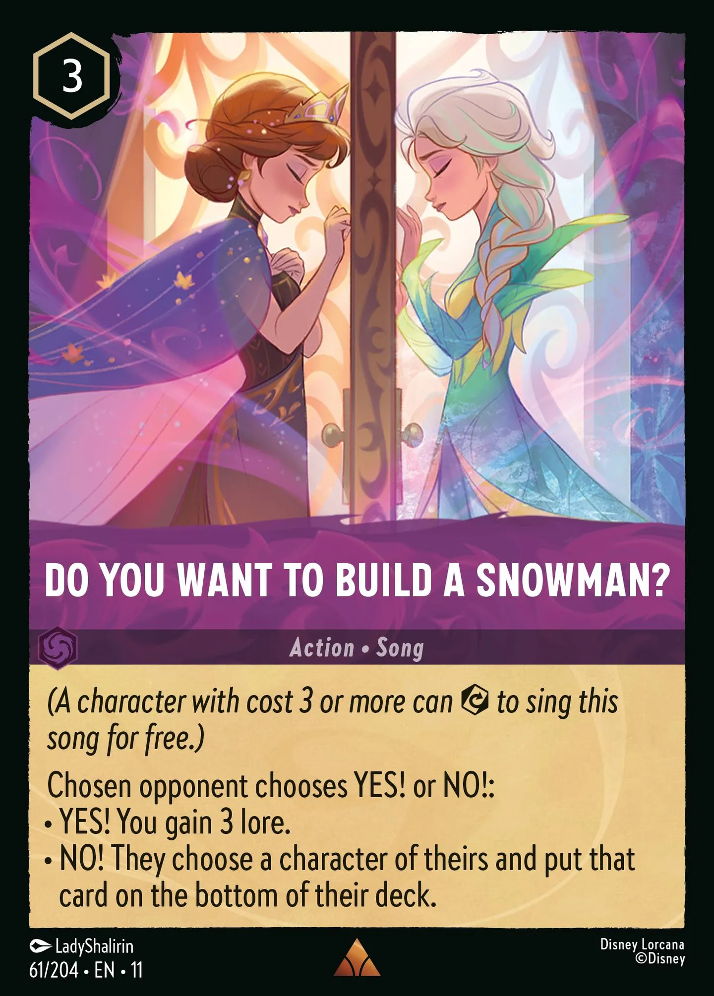 Je voudrais un bonhomme de neige — Winterspell — Lorcana