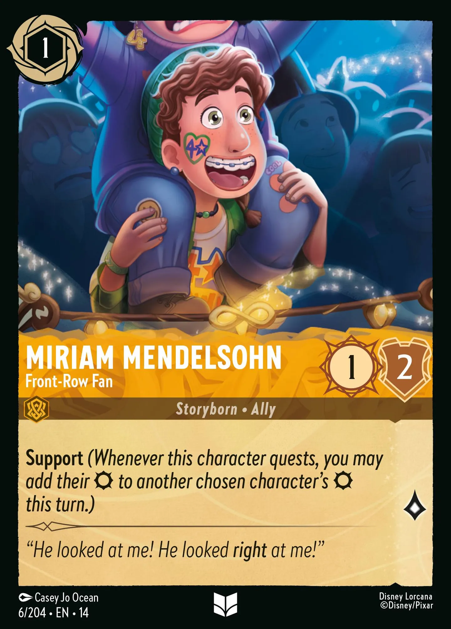 Miriam Mendelsohn - Front-Row Fan — Hyperia City — Lorcana
