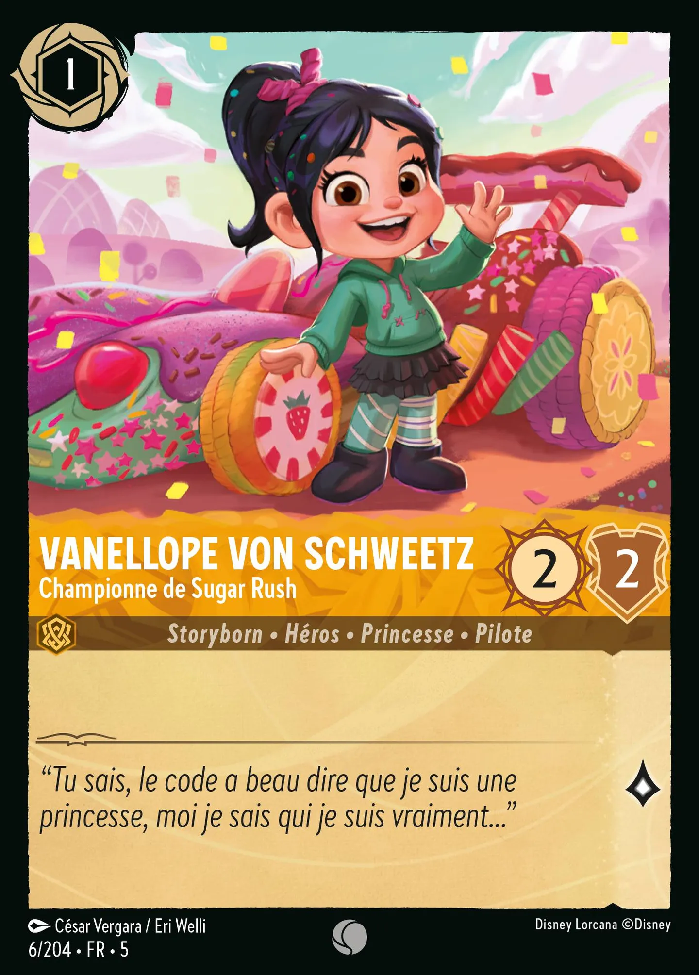 Vanellope von Schweetz - Championne de Sugar Rush — Shimmering Skies — Lorcana