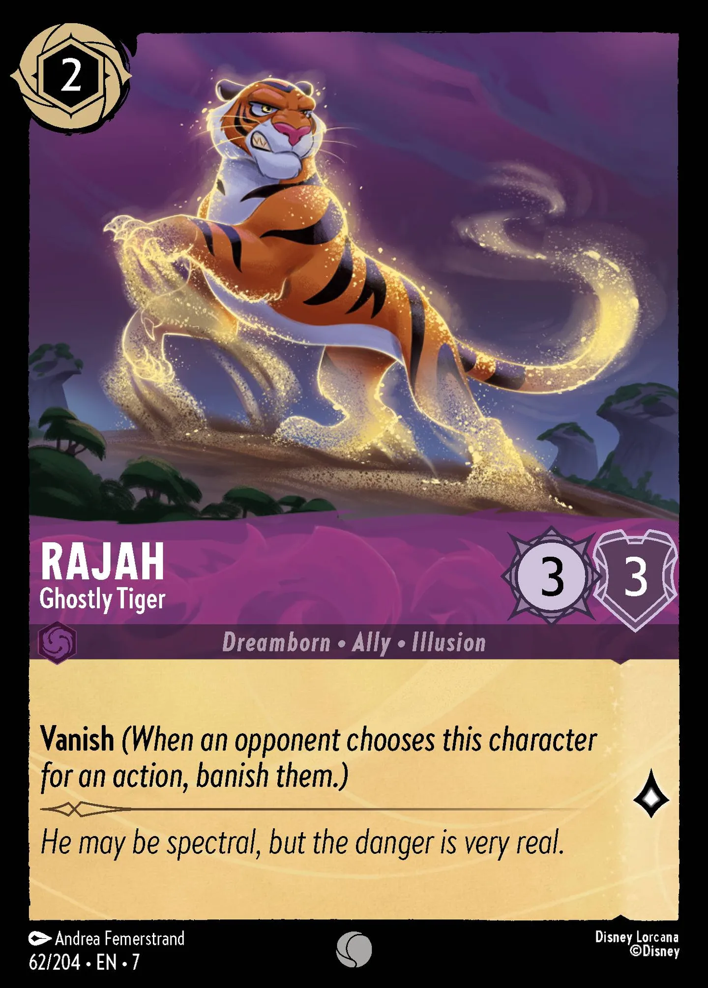 Rajah - Ghostly Tiger — Archazia's Island — Lorcana