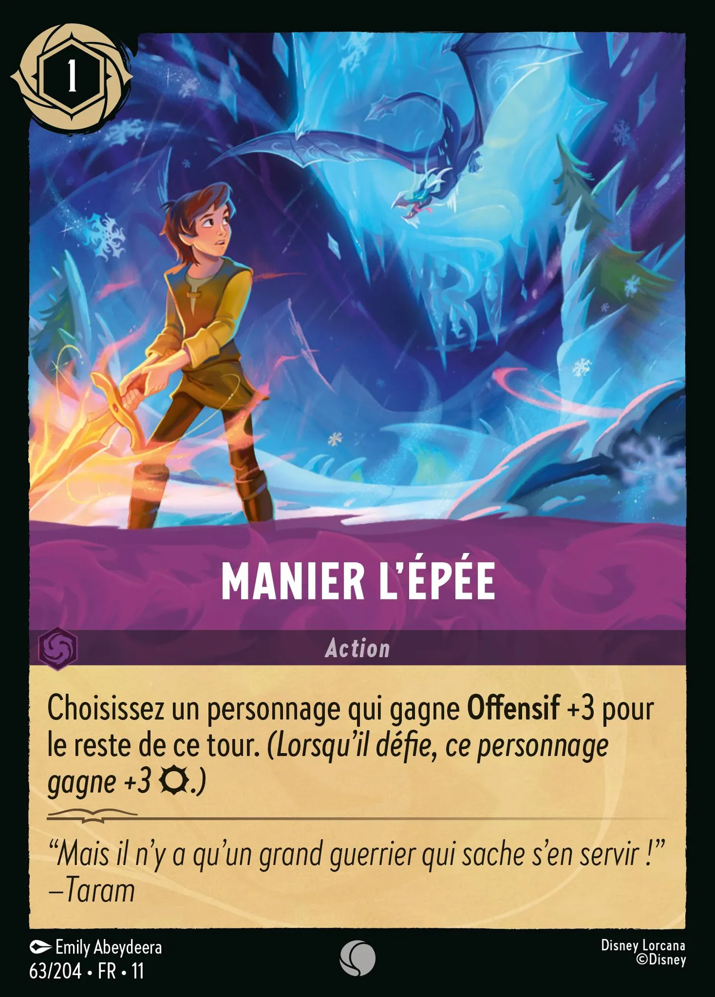 Manier l'épée — Winterspell — Lorcana