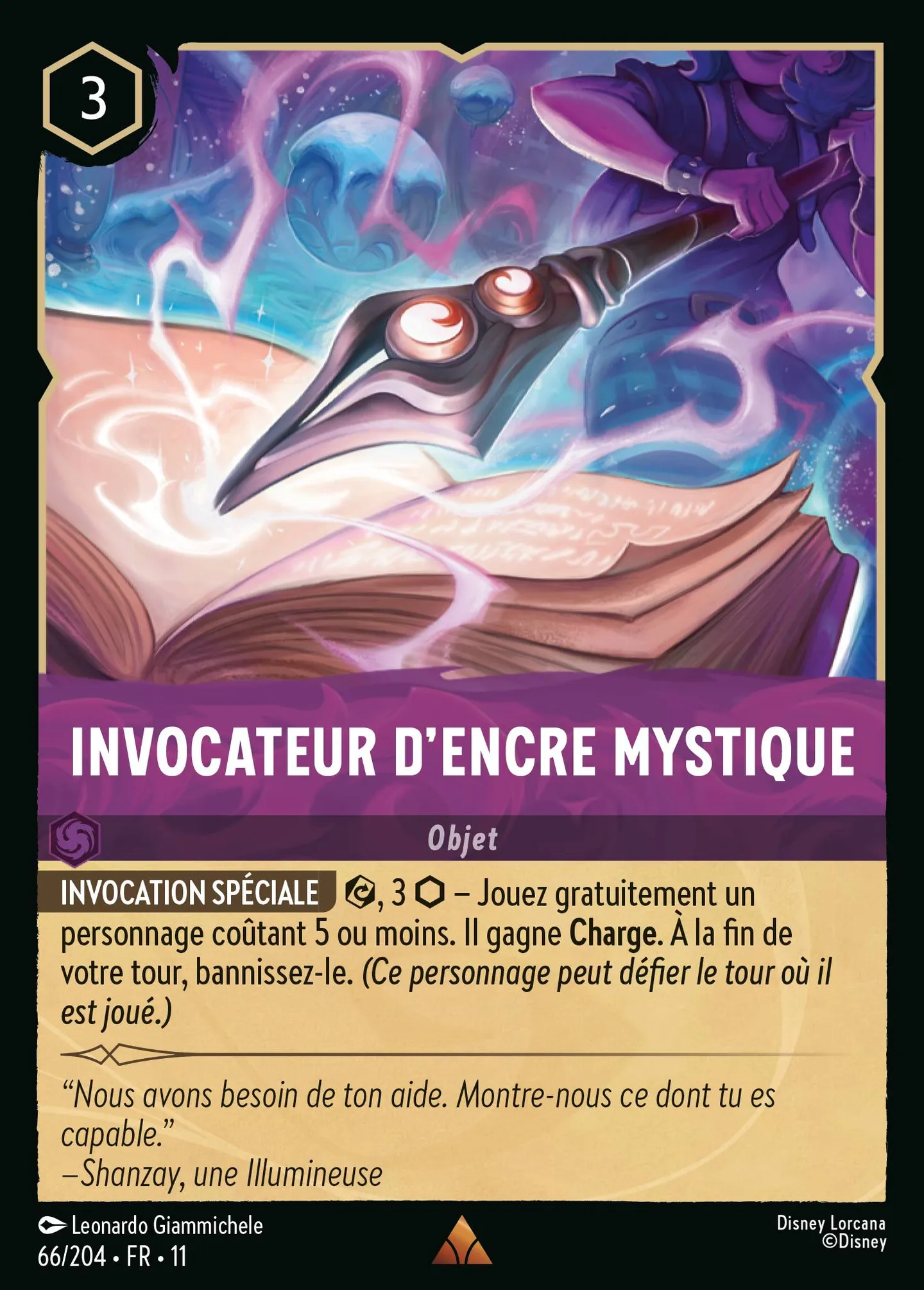 Invocateur d'encre mystique — Winterspell — Lorcana