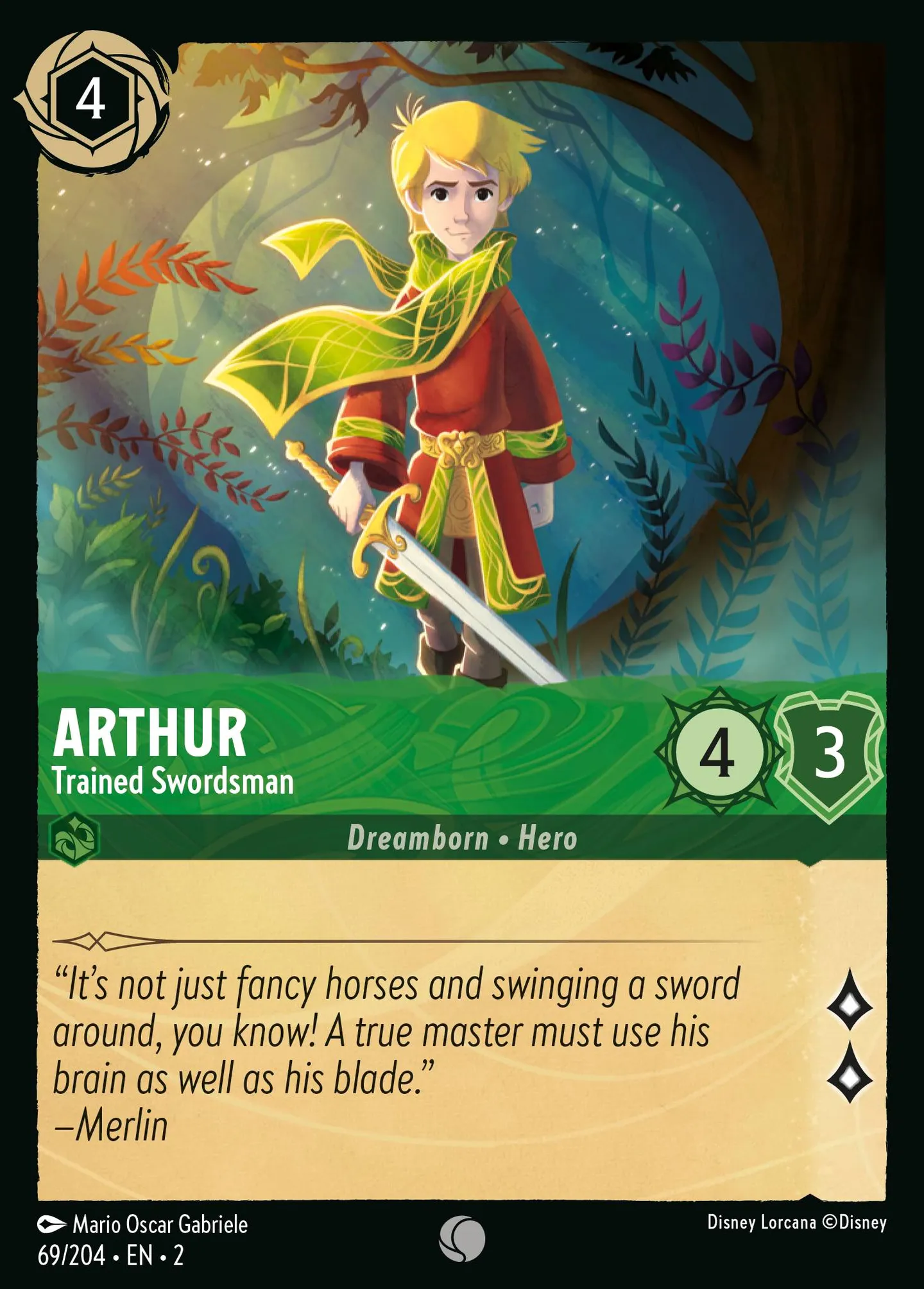 Arthur - Trained Swordsman — Rise of the Floodborn — Lorcana