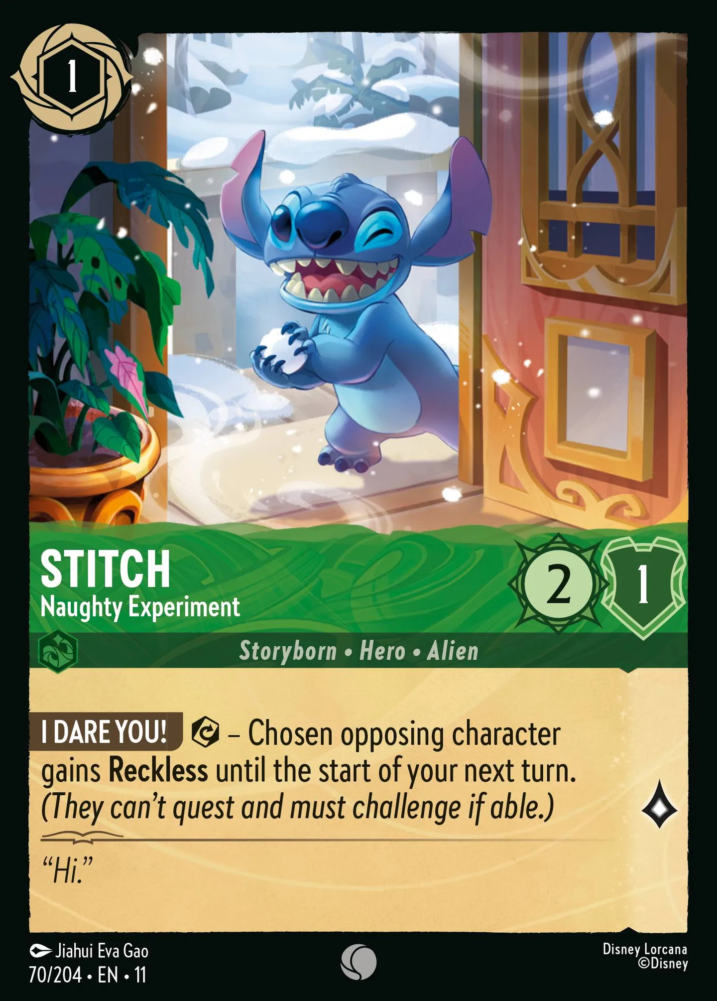 Stitch - Naughty Experiment — Winterspell — Lorcana