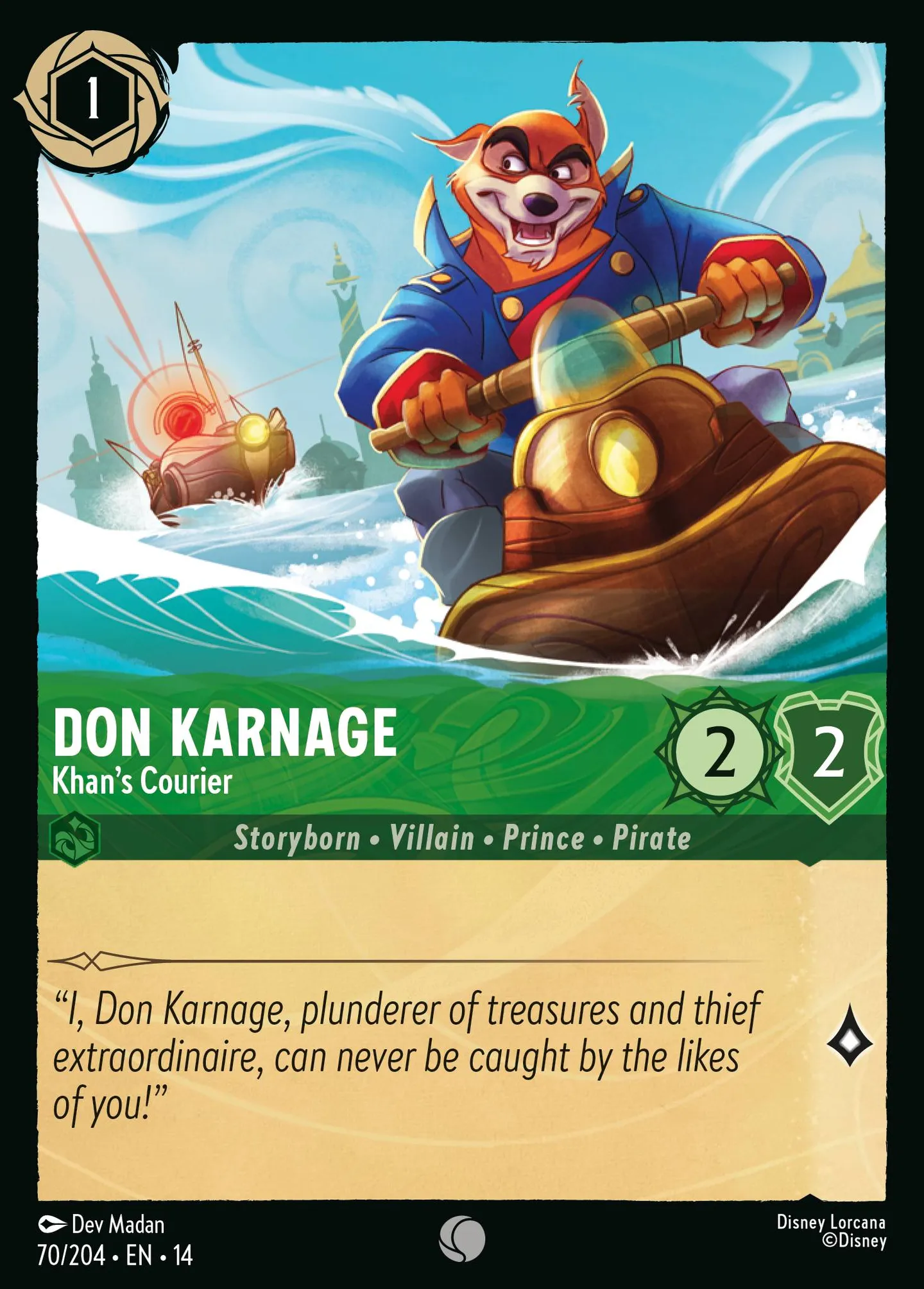 Don Karnage - Khan's Courier — Hyperia City — Lorcana