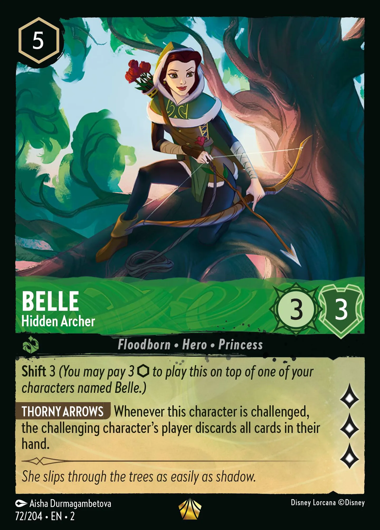 Belle - Archère dissimulée — Rise of the Floodborn — Lorcana