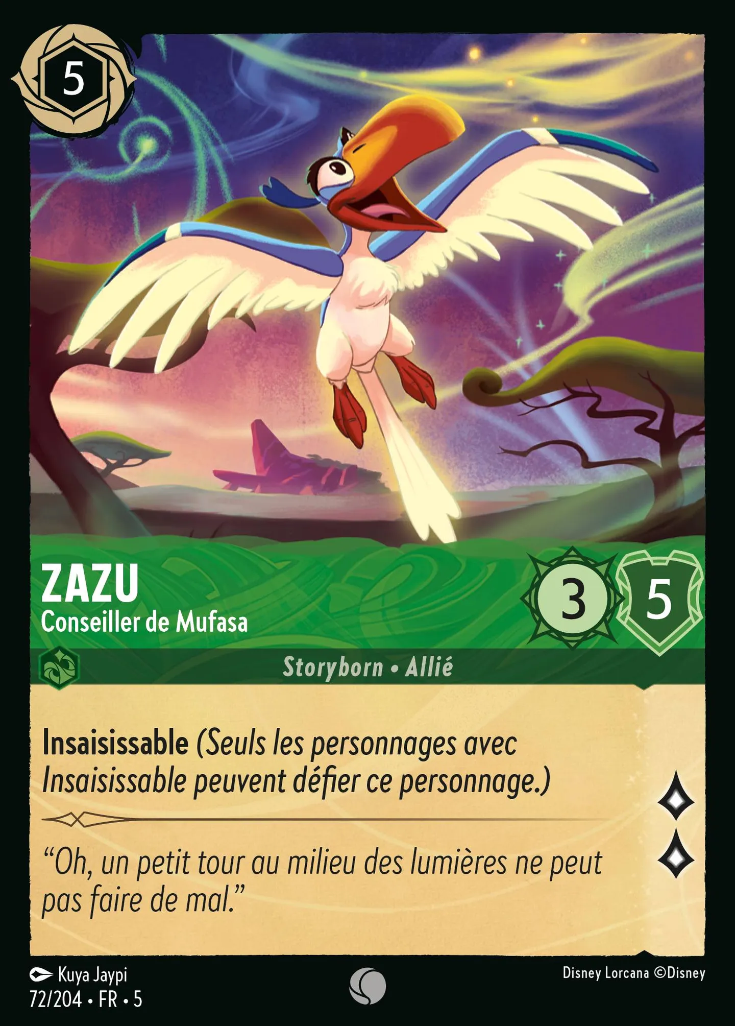 Zazu - Conseiller de Mufasa — Shimmering Skies — Lorcana